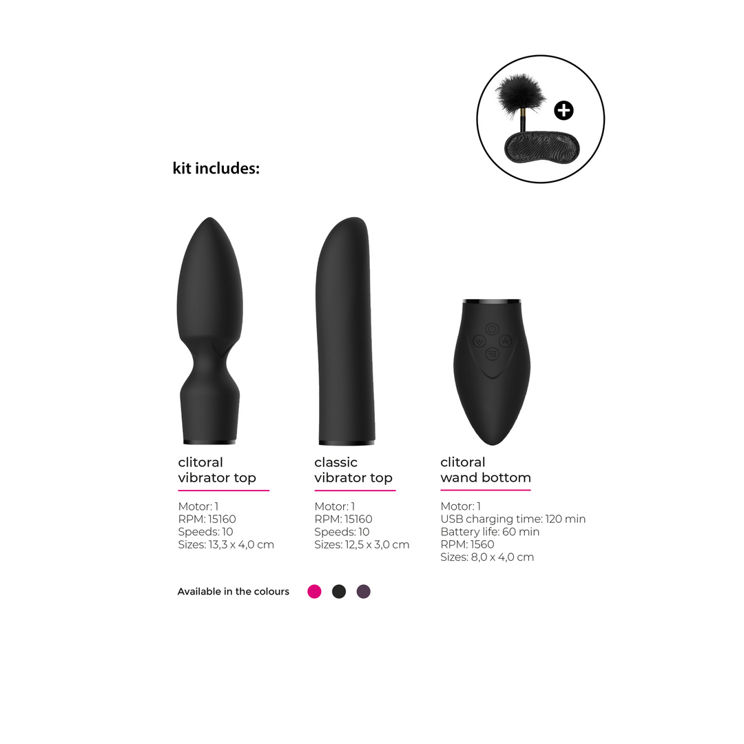 Pleasure Kit #4 - Vibrator with Different Attachments