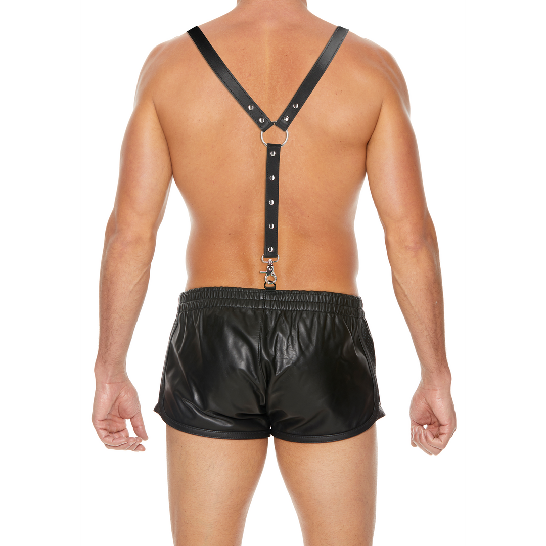 Bretelles homme en croûte de cuir