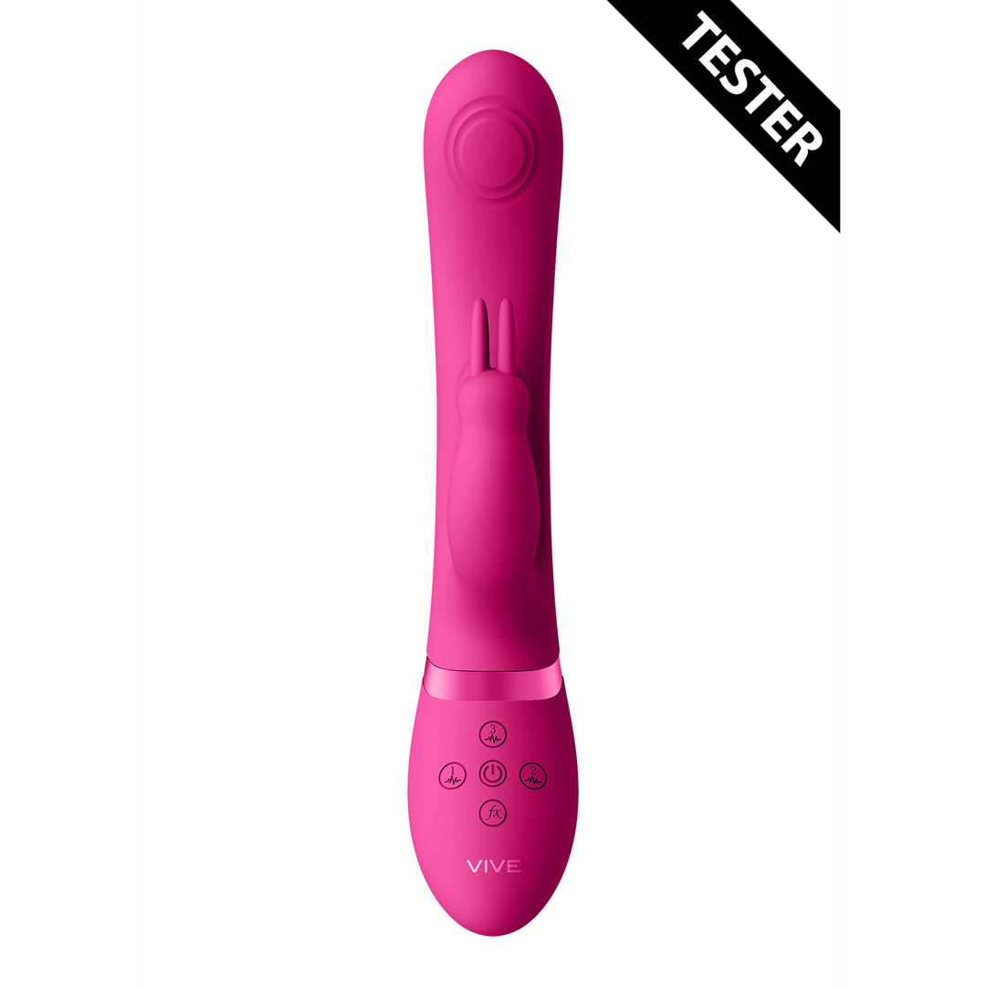 May - Dual Pulse-Wave  Vibrating C-spot  G-Spot Rabbit - Pink - Tester