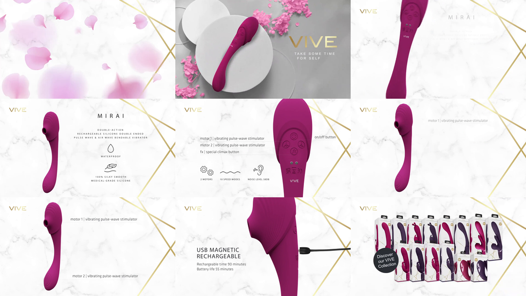 Mirai - Double-Ended Pulse Wave Air Wave Bendable Vibrator