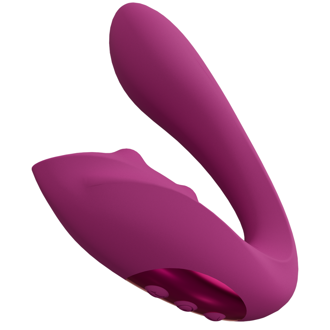 Yuki - Vibrateur Point G Double Moteur avec Perles Massantes - Rose