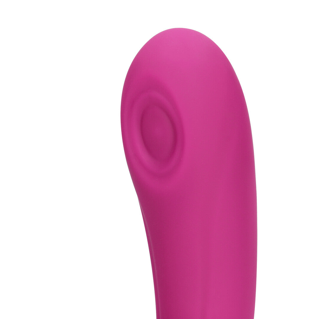 Gén - Triple Vibrateur G-Spot avec Ondes Pulsées et Poils Vibrants - Rose