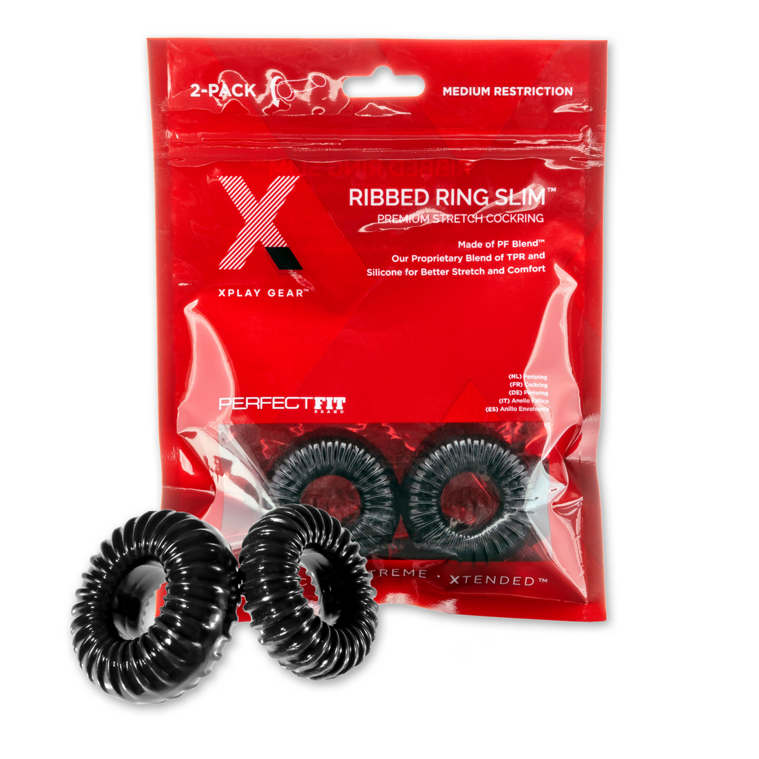 PF Blend Premium Stretch Ribbed Ring - Coffret de cockrings