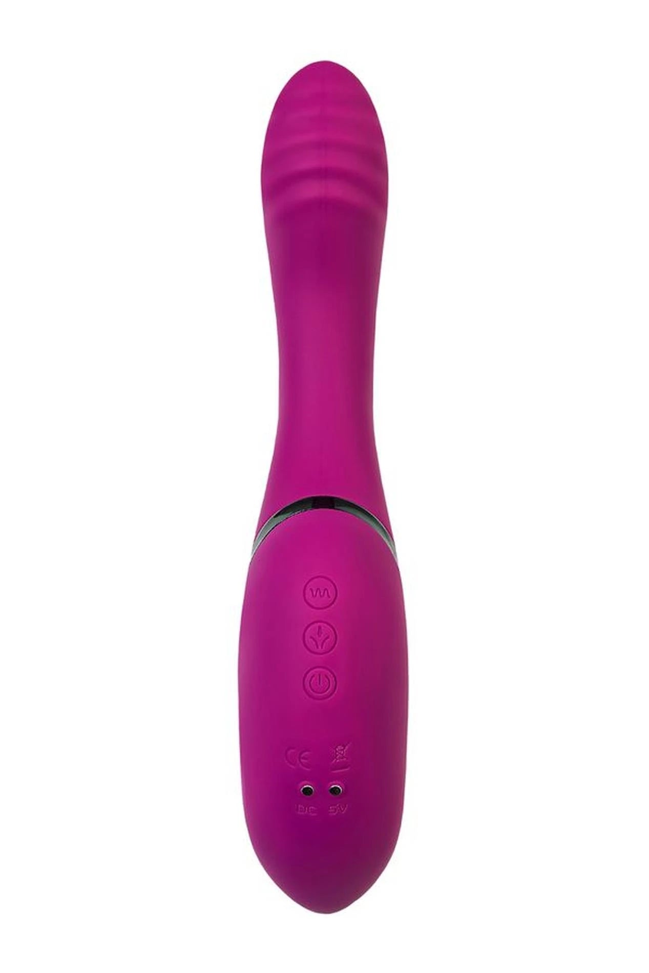 Vibromasseur JOS avec stimulateur clitoridien JOS Spin, silicone, violet, 23 cm