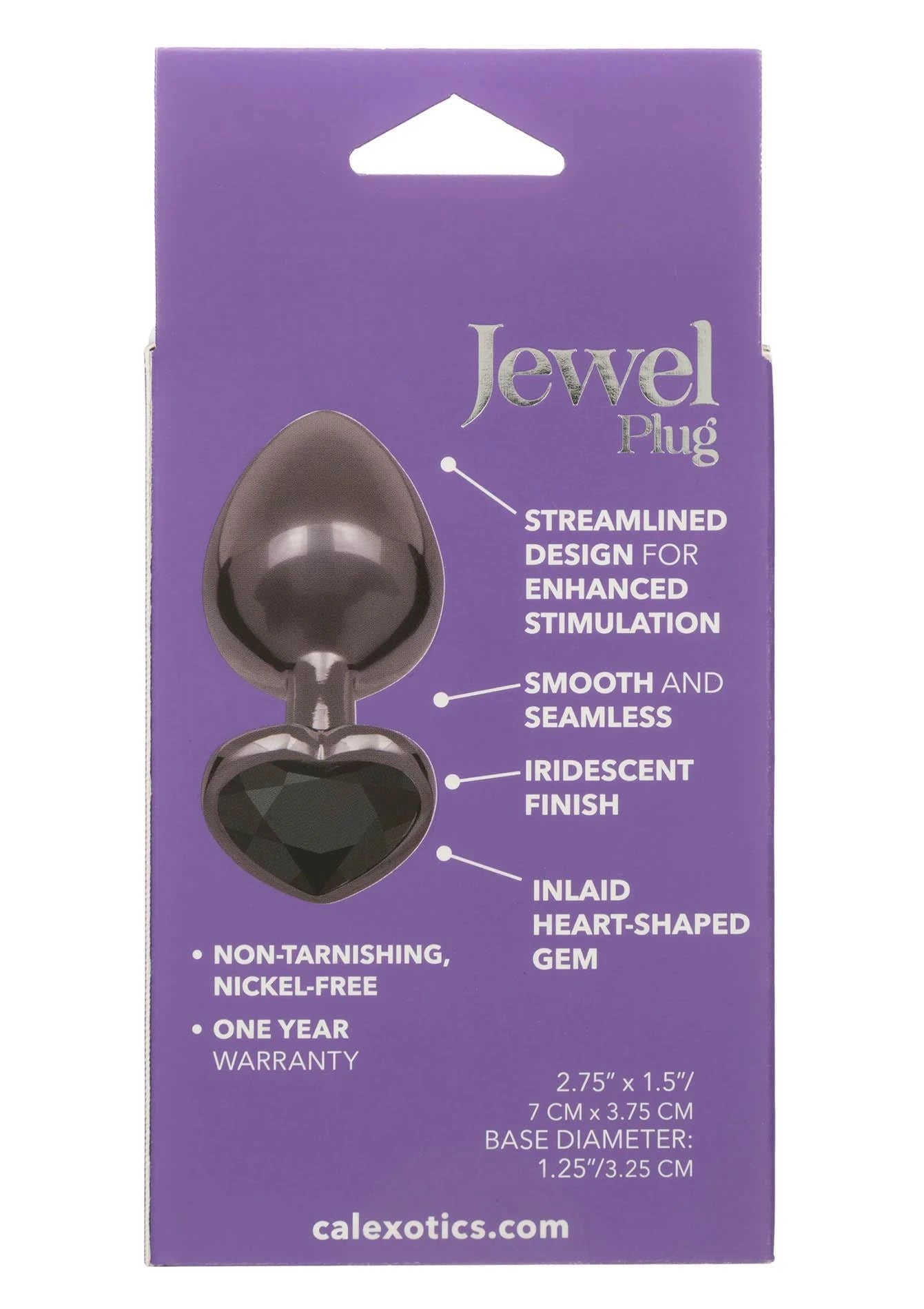 Diamond Heart Plug Large Black
