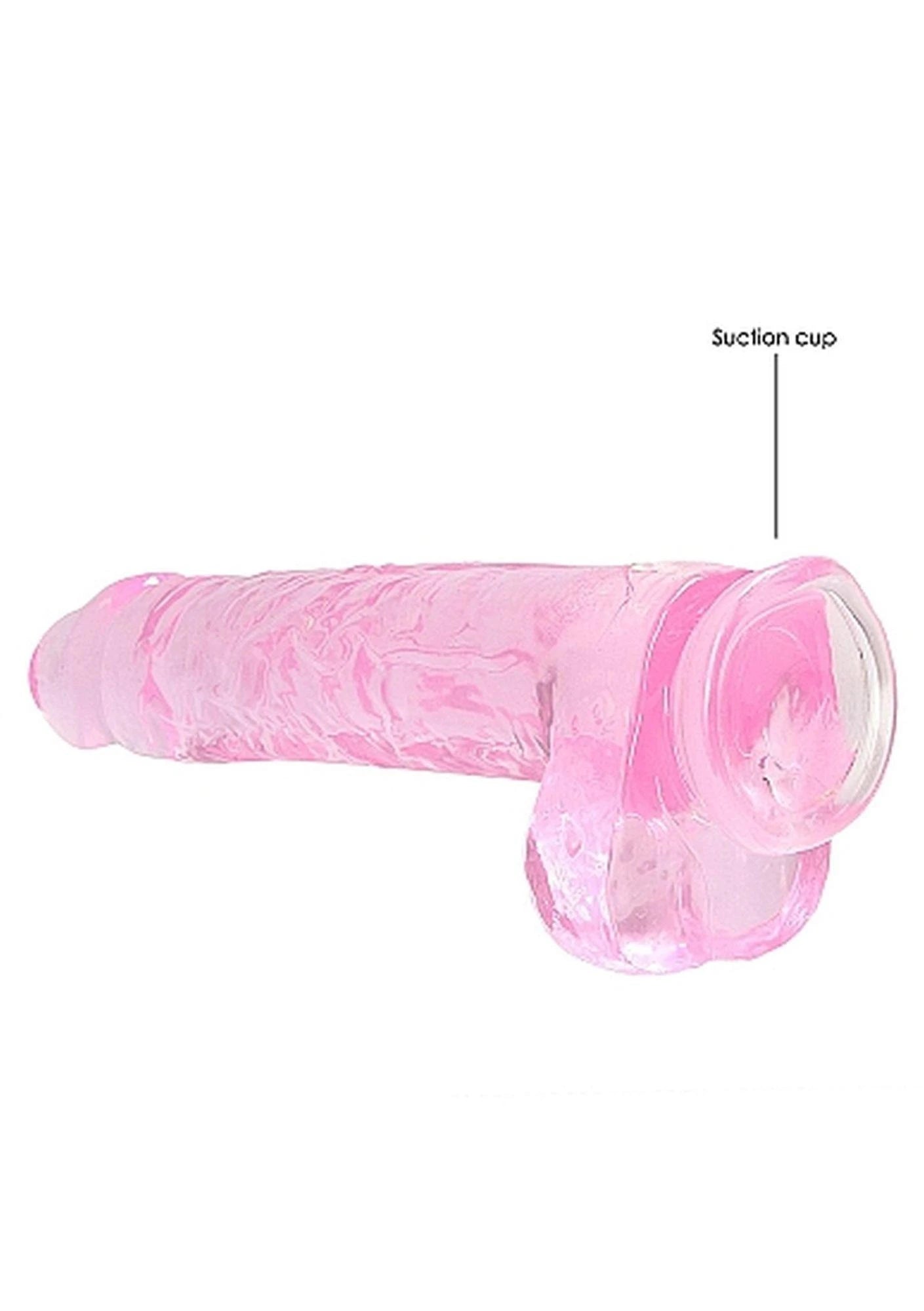 Gode Ceinture Réaliste avec Testicules 9"/23cm - Rose