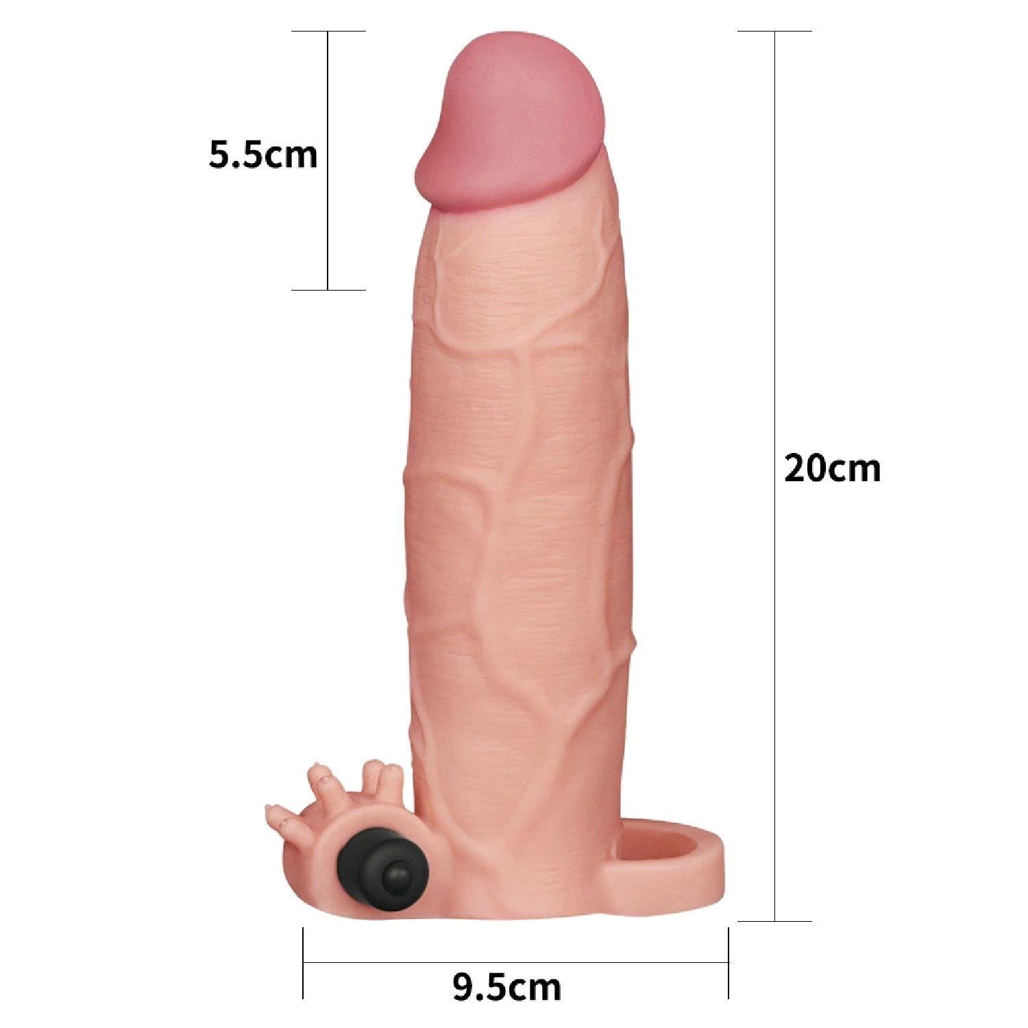 Add 3" Pleasure X Tender Vibrating Penis Sleeve