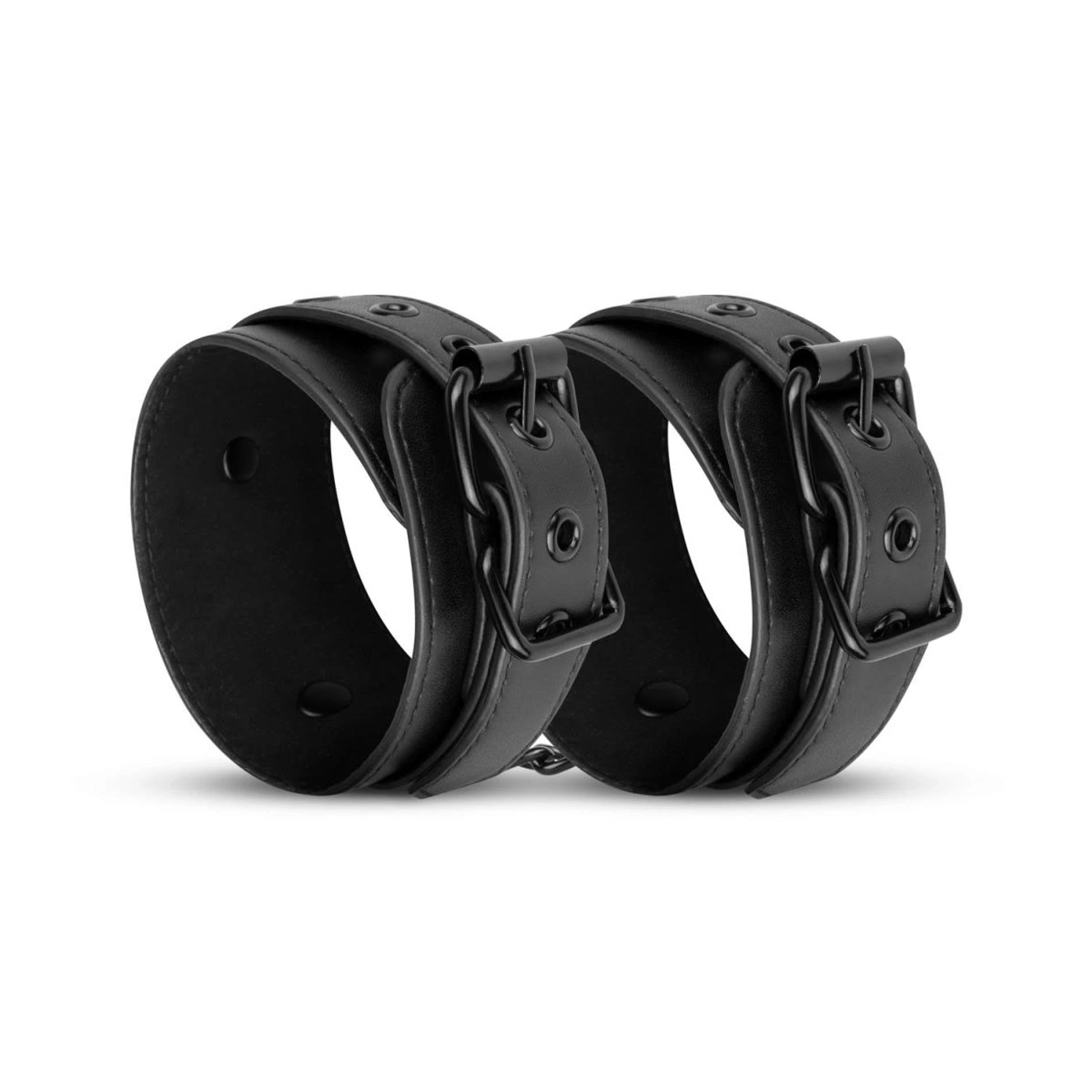 Bedroom Fantasies - Faux Leather Ankle Cuffs Black