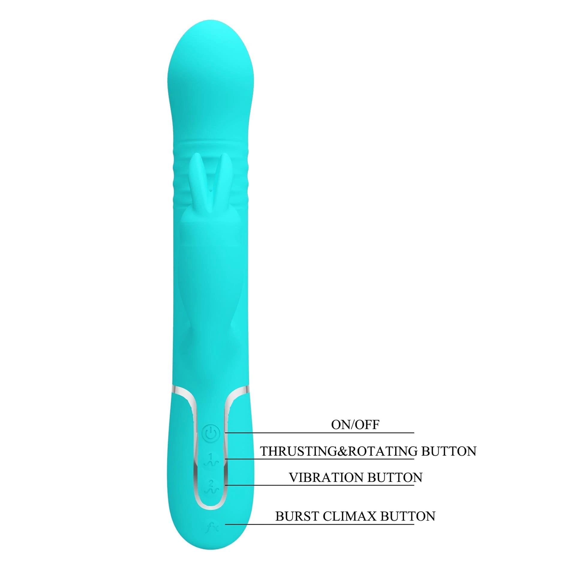 PRETTY LOVE - Coale Twinkled Tenderness, 7 fonctions de vibration 4 fonctions de rotation 4 modes de poussée