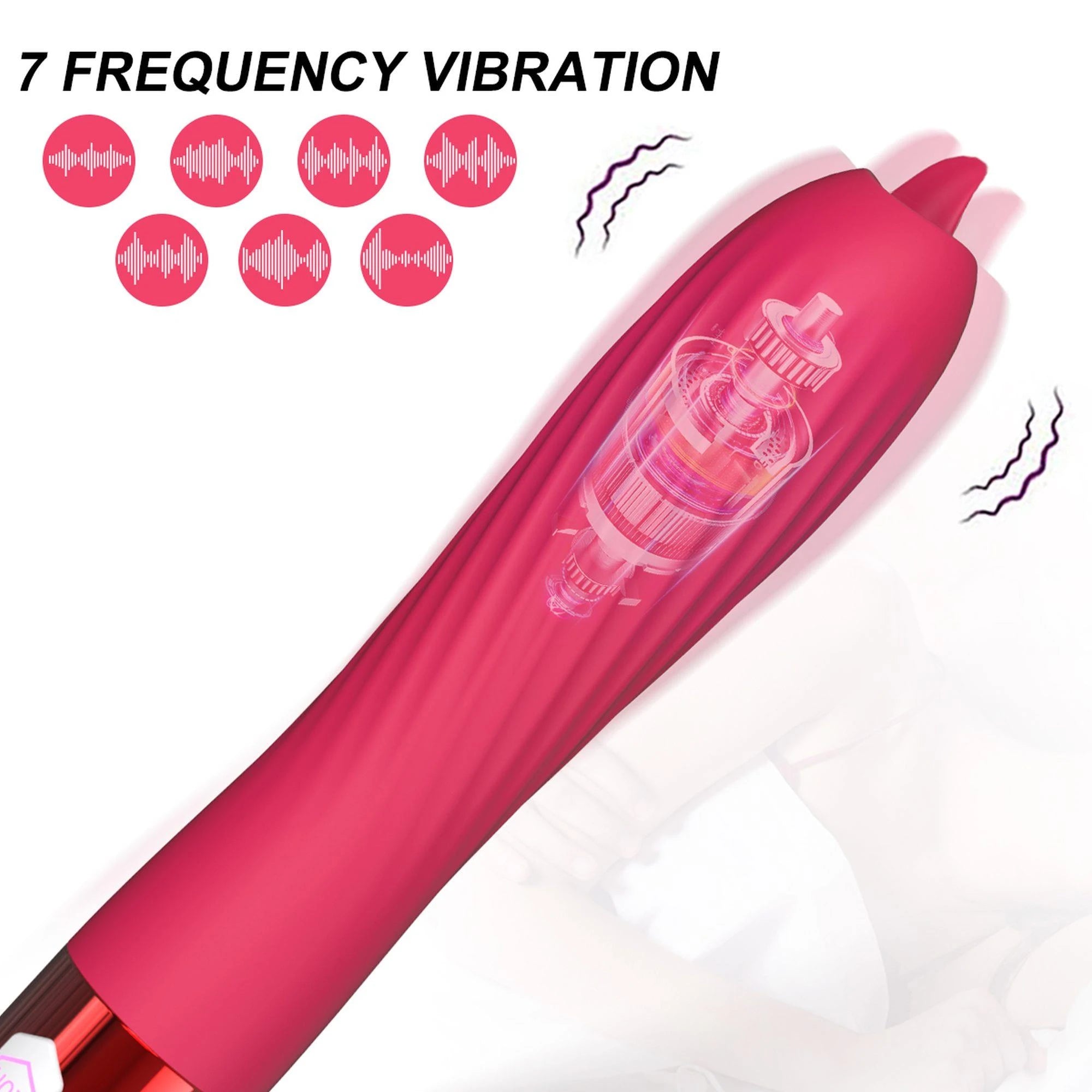 Wibrator-Silicone Vibrator USB, 10 vibration modes, Heating