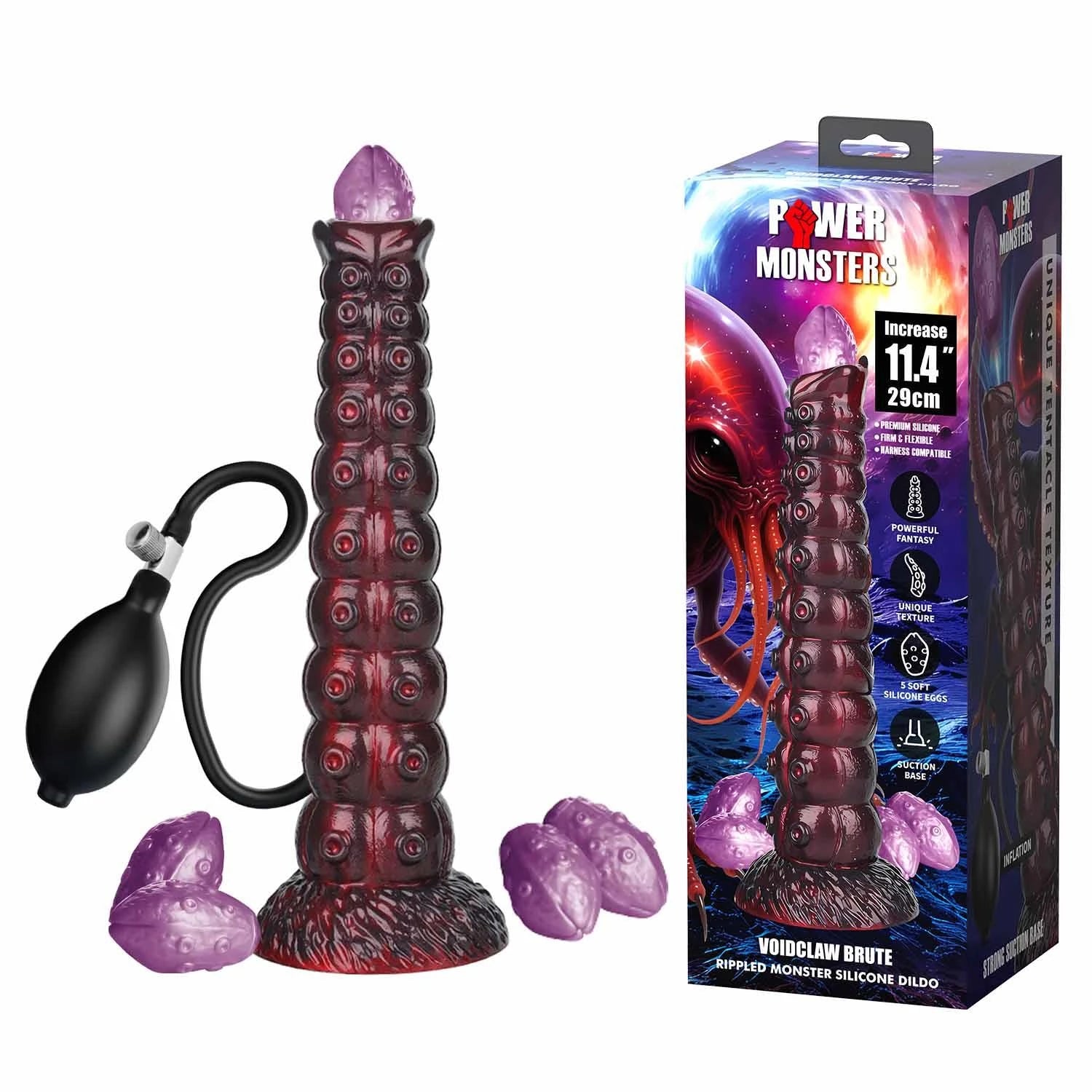Power Monsters Voidclaw Brute – Godemiché Monstre en Silicone Ondulé de 29 cm