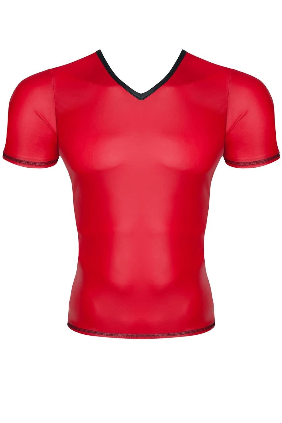 męski t-shirt z wetlooka w serek XXL