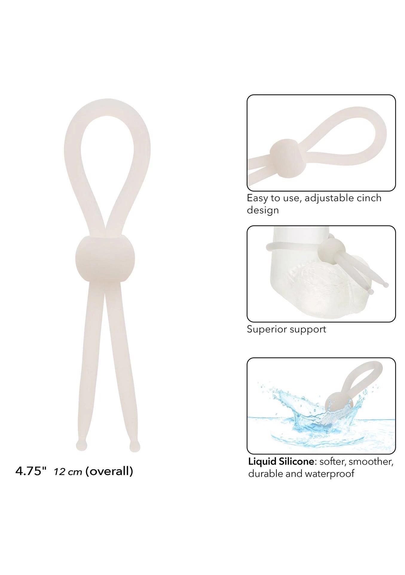 Lasso en silicone blanc