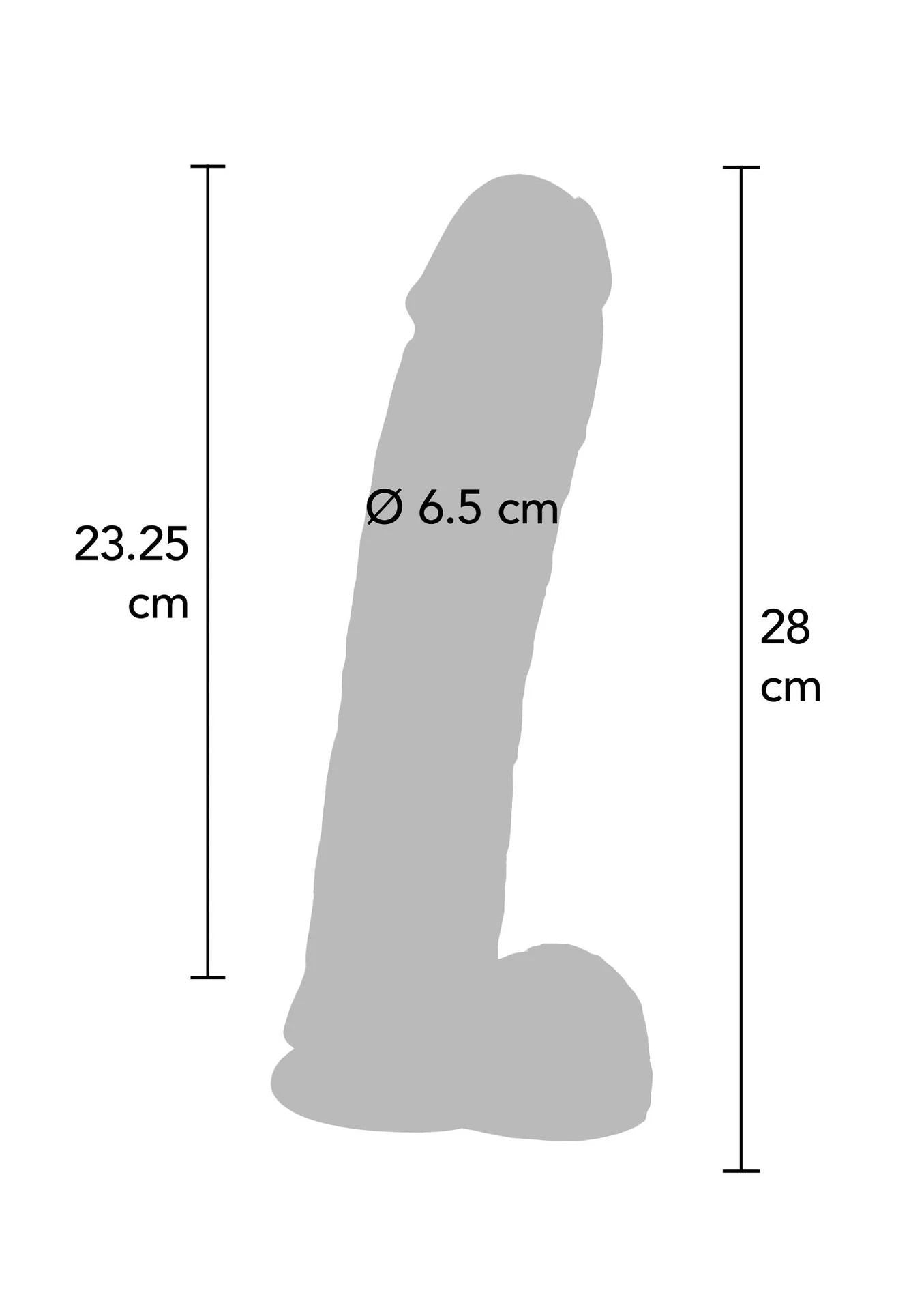 Gode 11 pouces avec testicules Teint clair