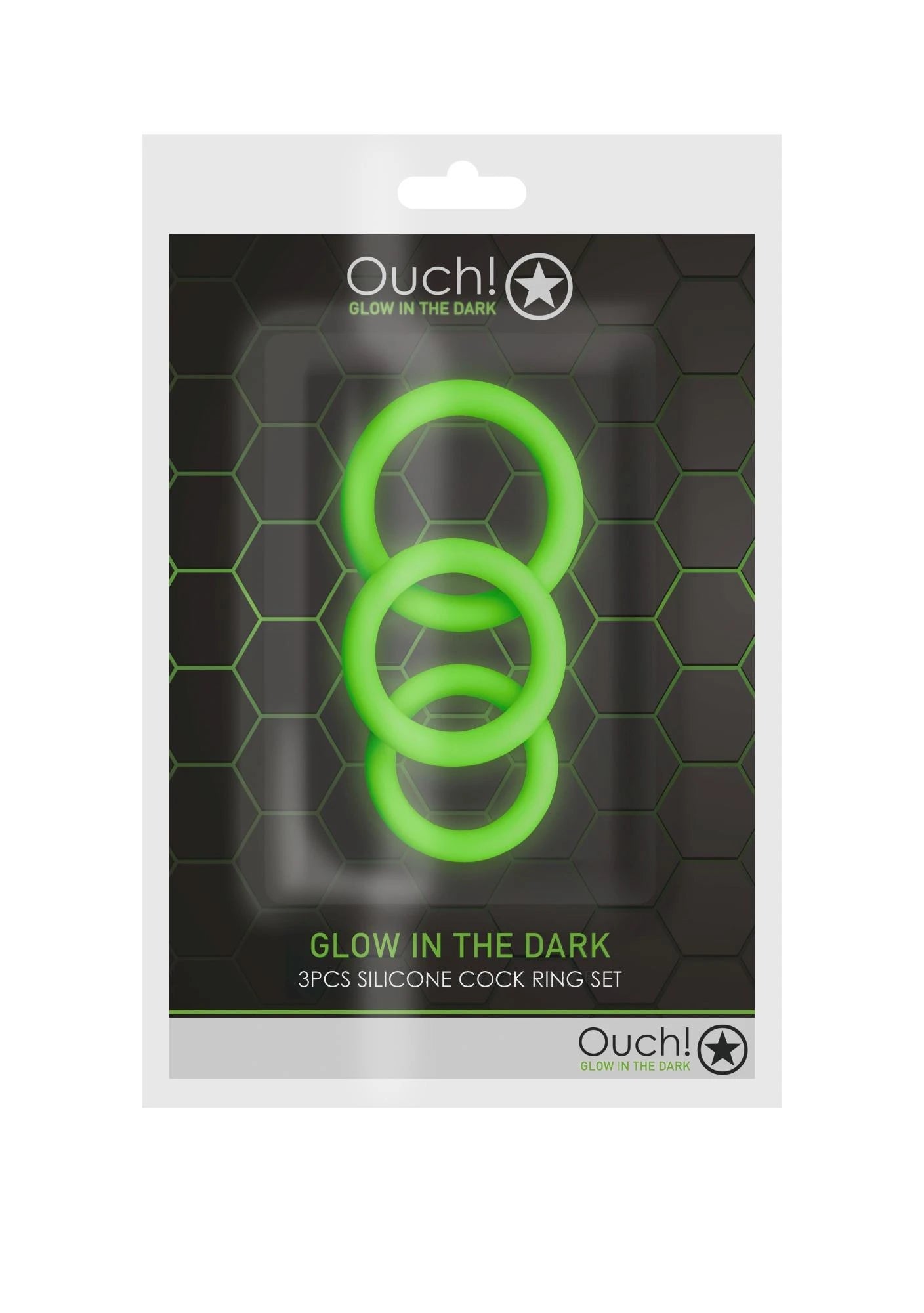Cockring Set - Glow in the Dark - 3 Pieces