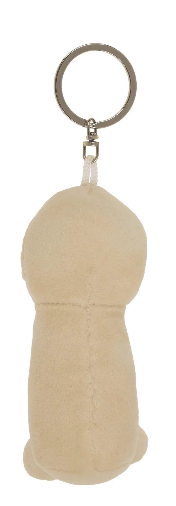Porte-clés métallique avec pénis en peluche
