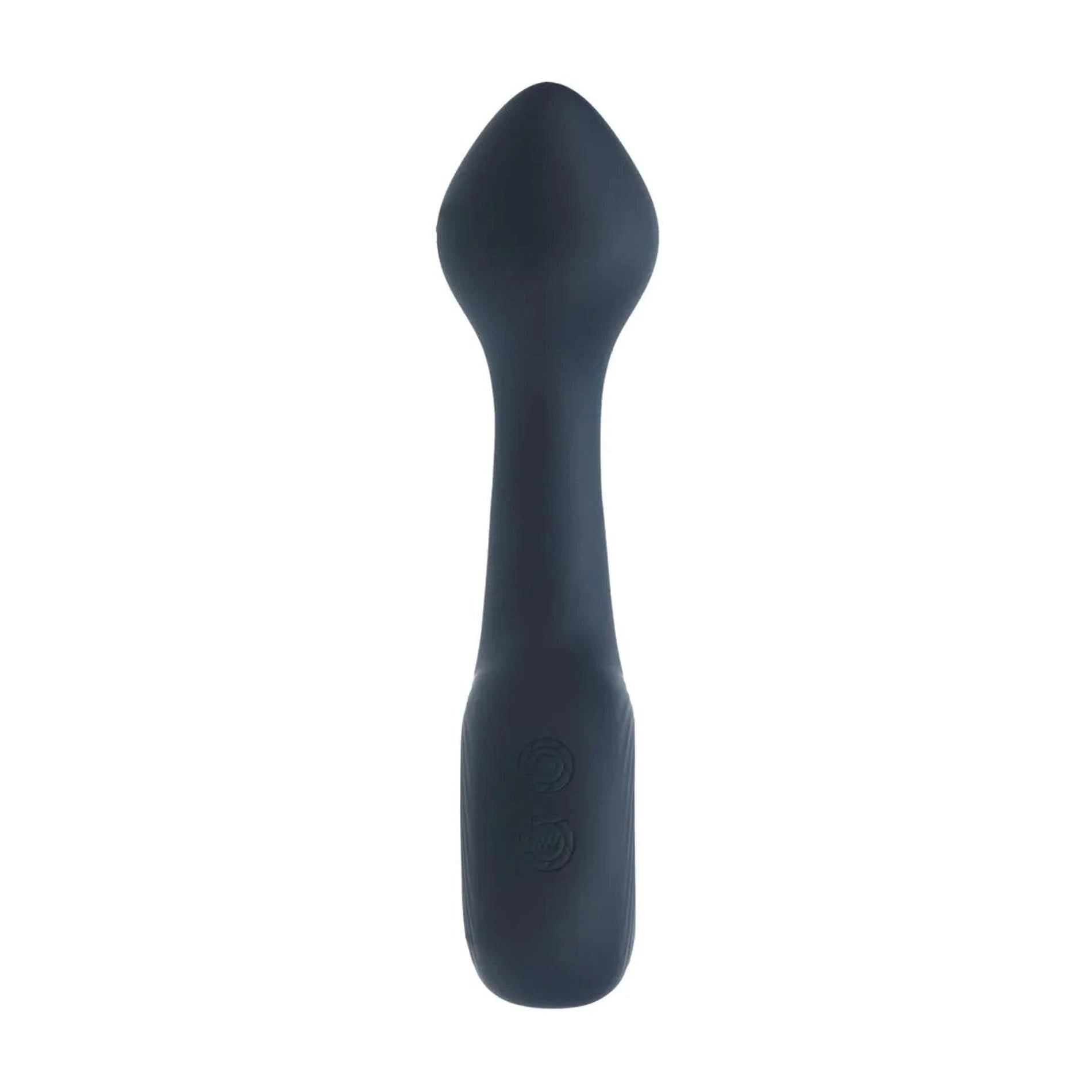 Masseur de prostate vibrant en silicone avec anse - Noir