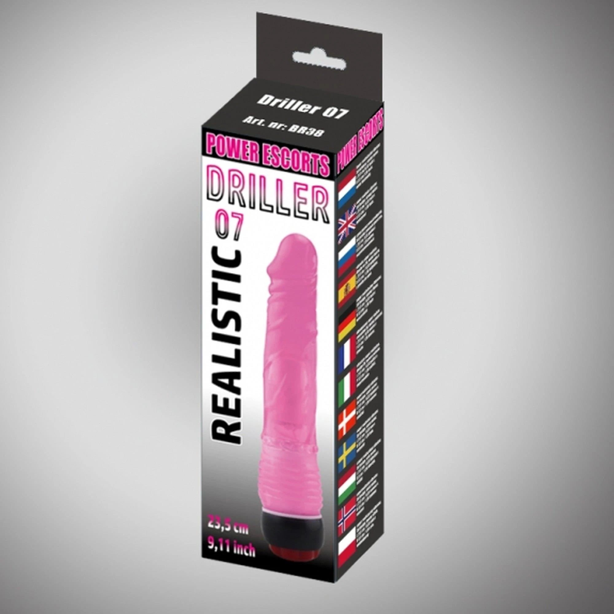 Driller 07 pink 21.5 cm realistic vibrating