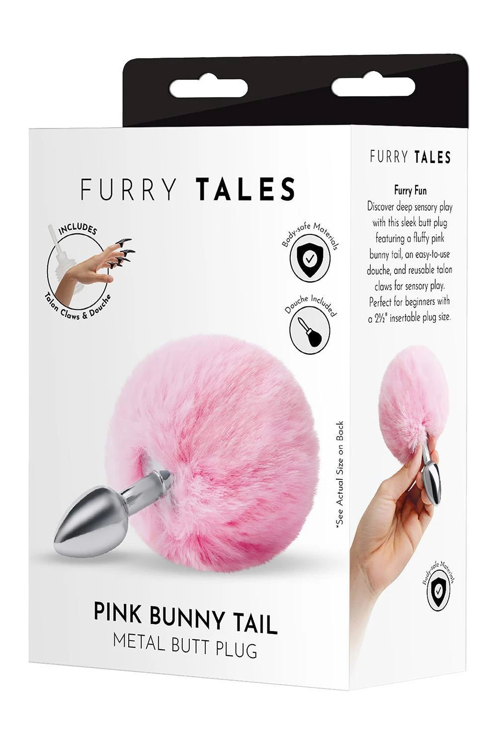 BOUCHON MÉTALLIQUE LAPIN TOUFFU 3 POUCES WHIPSMART AVEC QUEUE ROSE