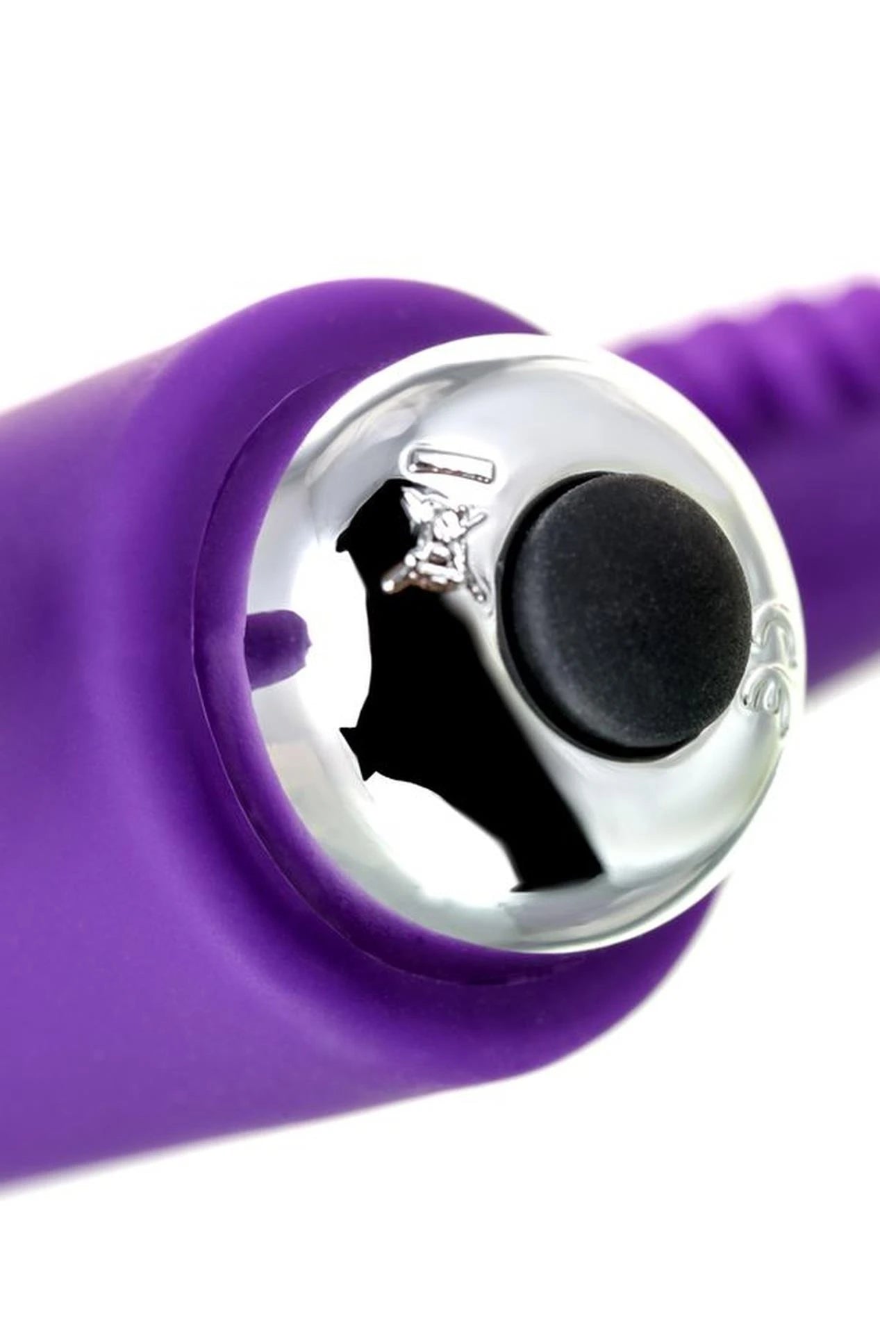 JOS PERY, Anneau vibrant à picots, silicone, violet, 9 cm