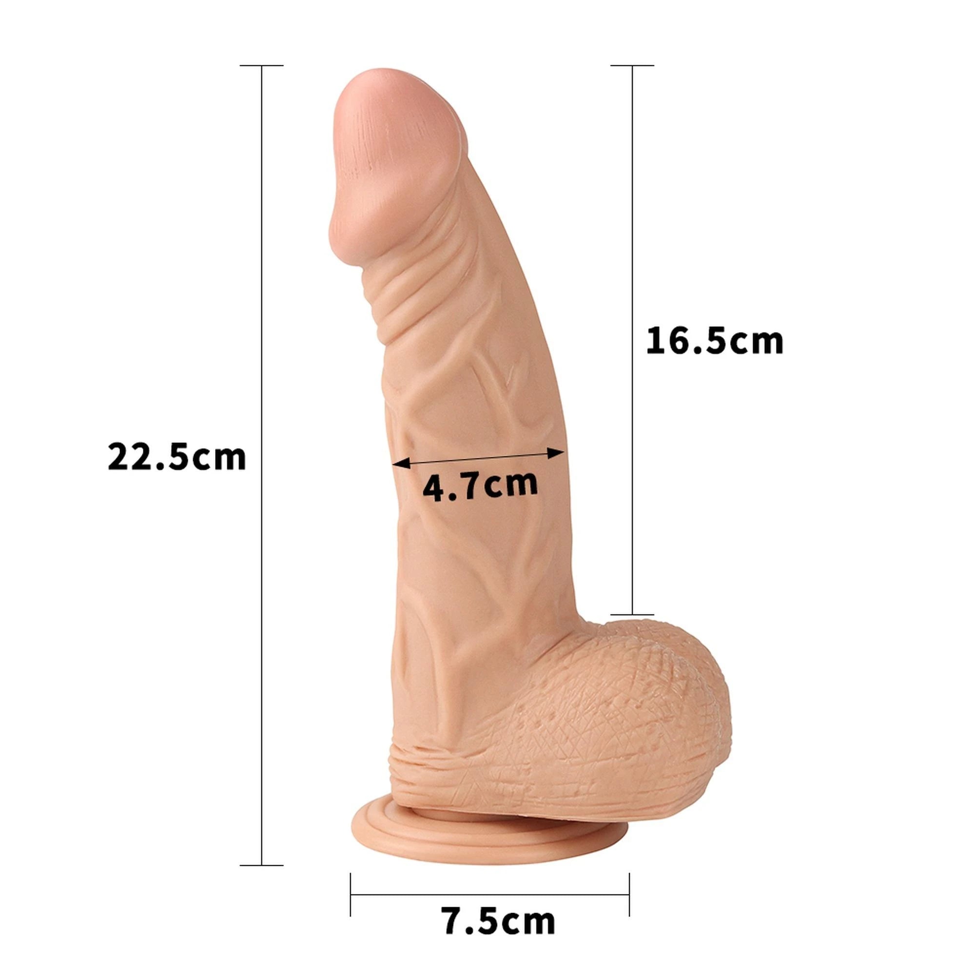 9″ Real Extreme Dildo Flesh