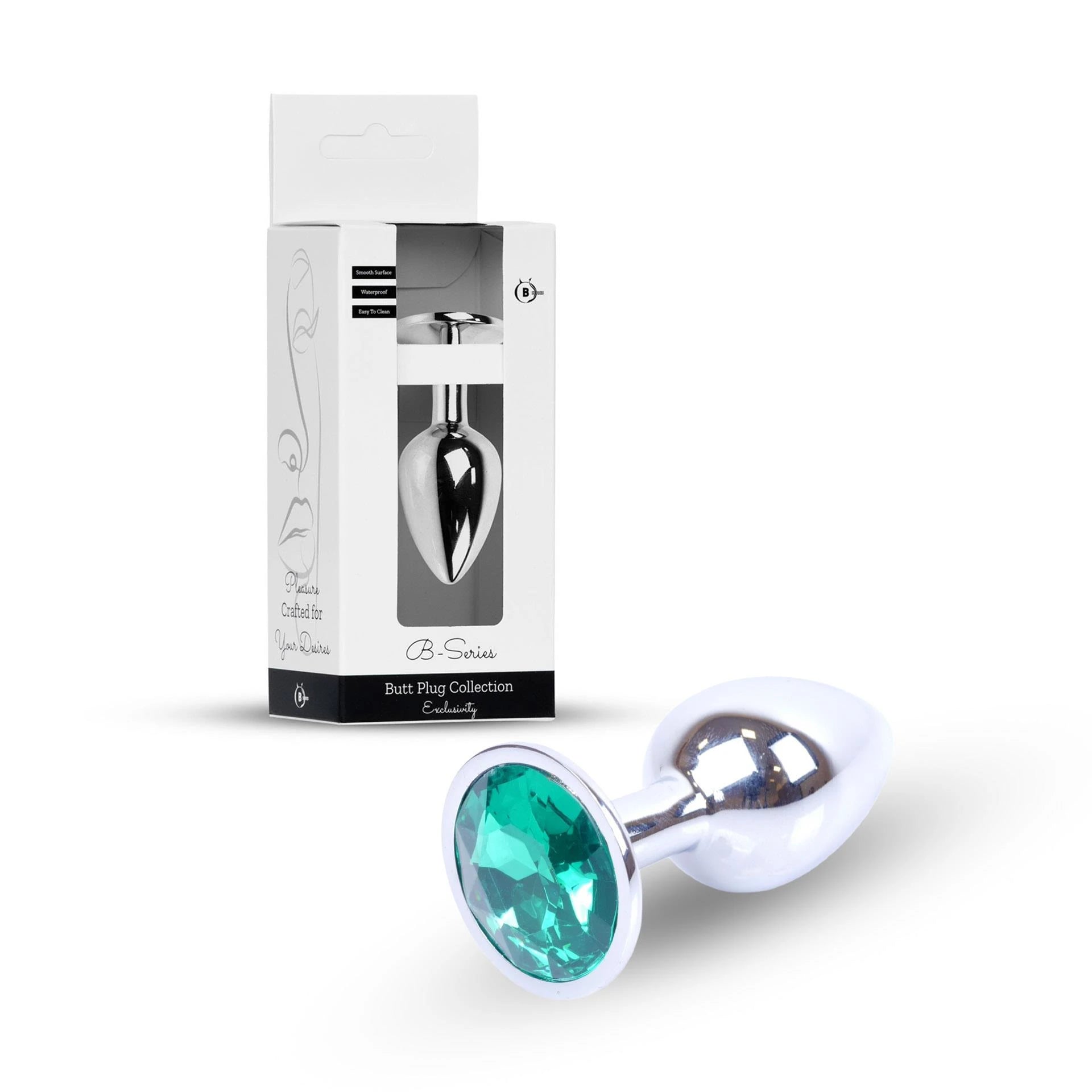 Plug-Bijoux Argent PLUG- Vert