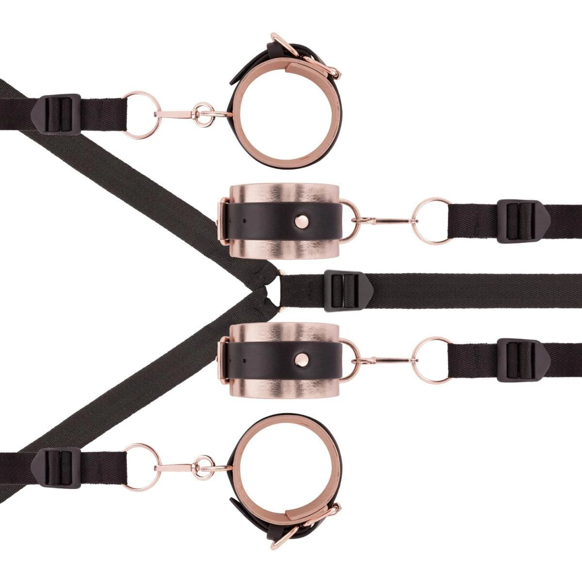 Rosy Gold - Under-Mattress Restraint Set - Black