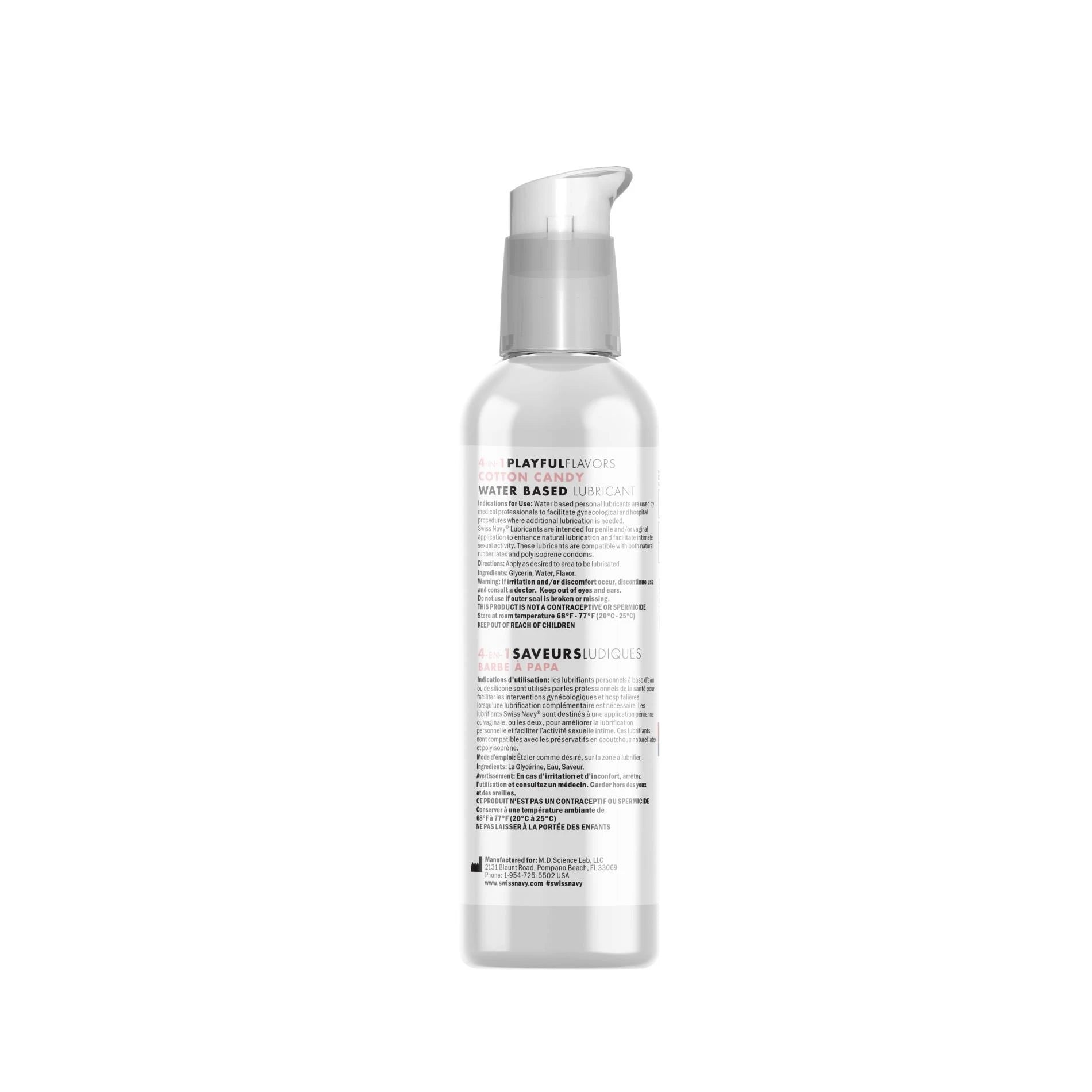 4 in 1 Playful Flavors - Lubricant with Cotton Candy Flavor - 4 fl oz / 118 ml