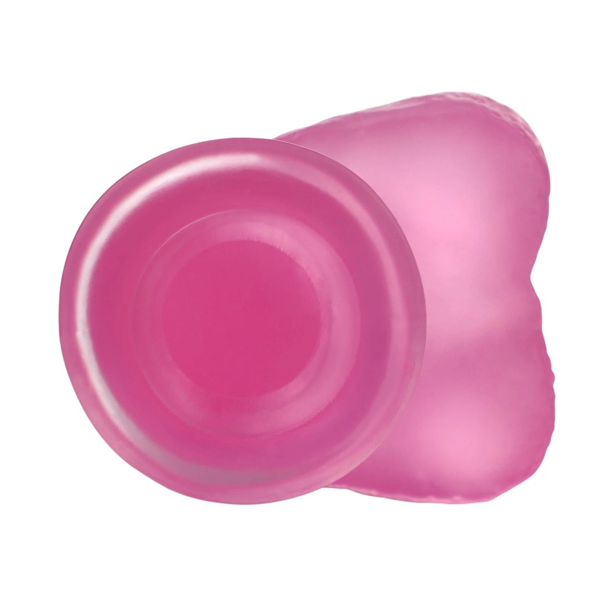 7" Jelly Studs Crystal Dildo Medium Pink