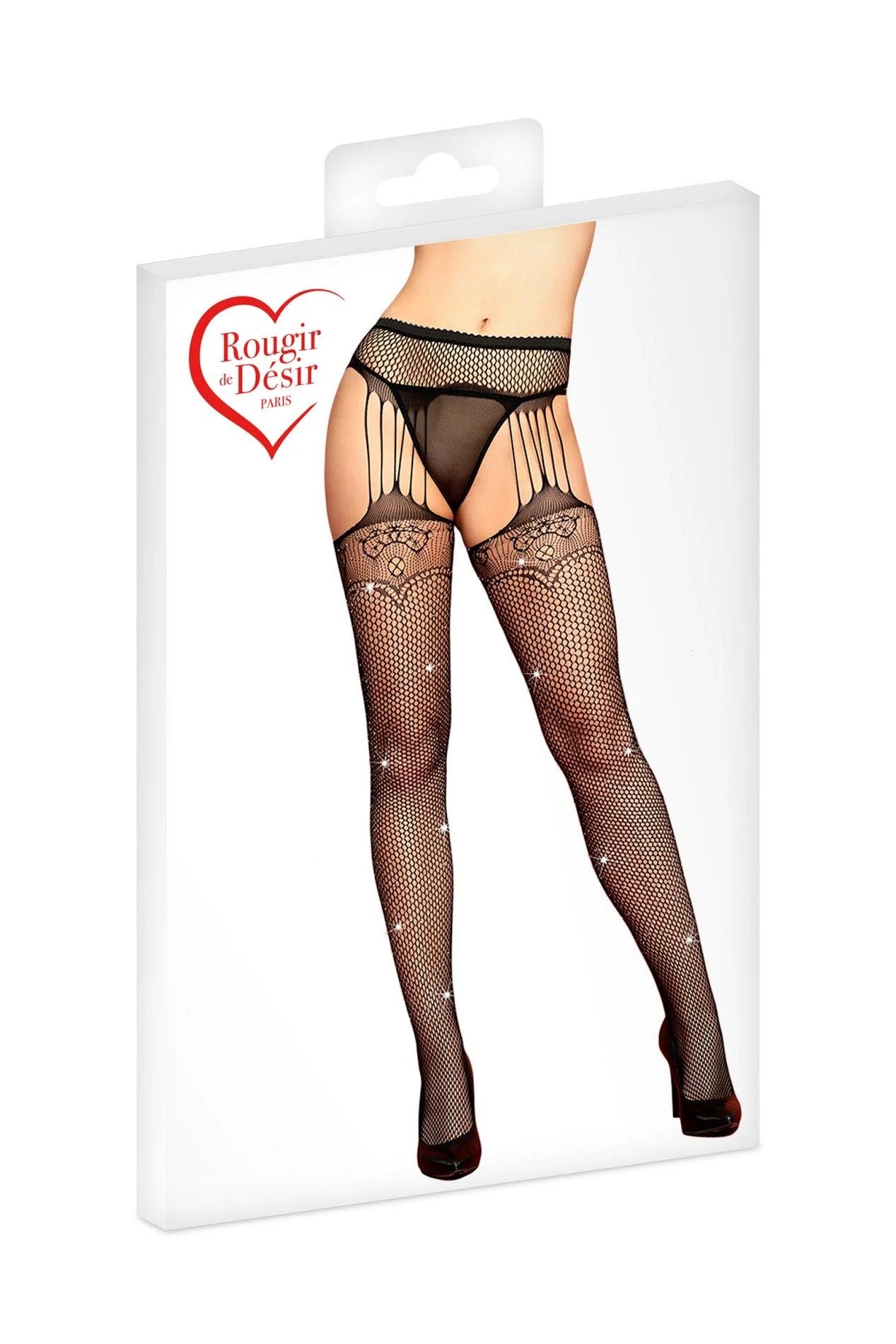 RHINESTONE TIGHTS ST01 BLACK ONE SIZE