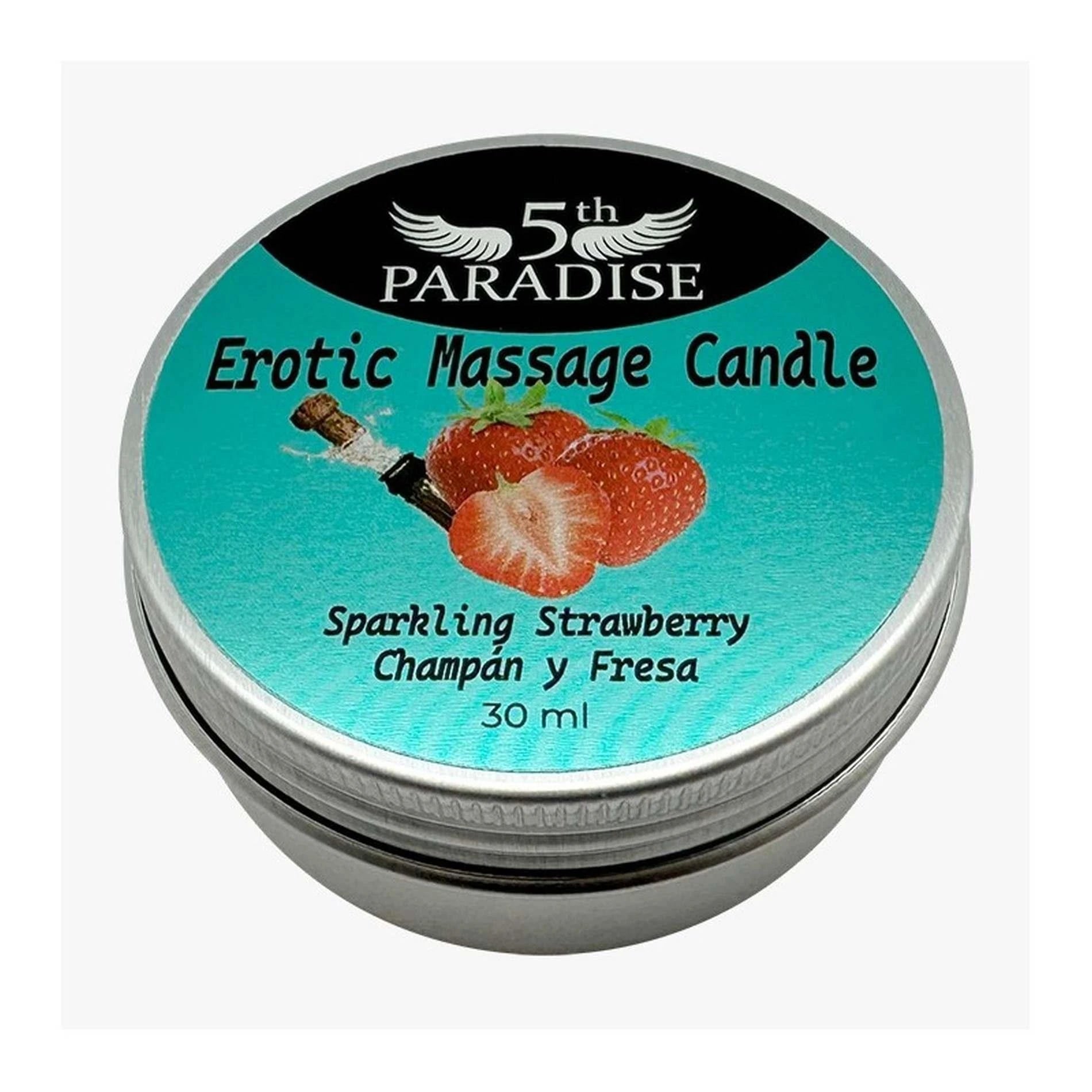 Bougie de massage érotique Fraise pétillante 30 ml