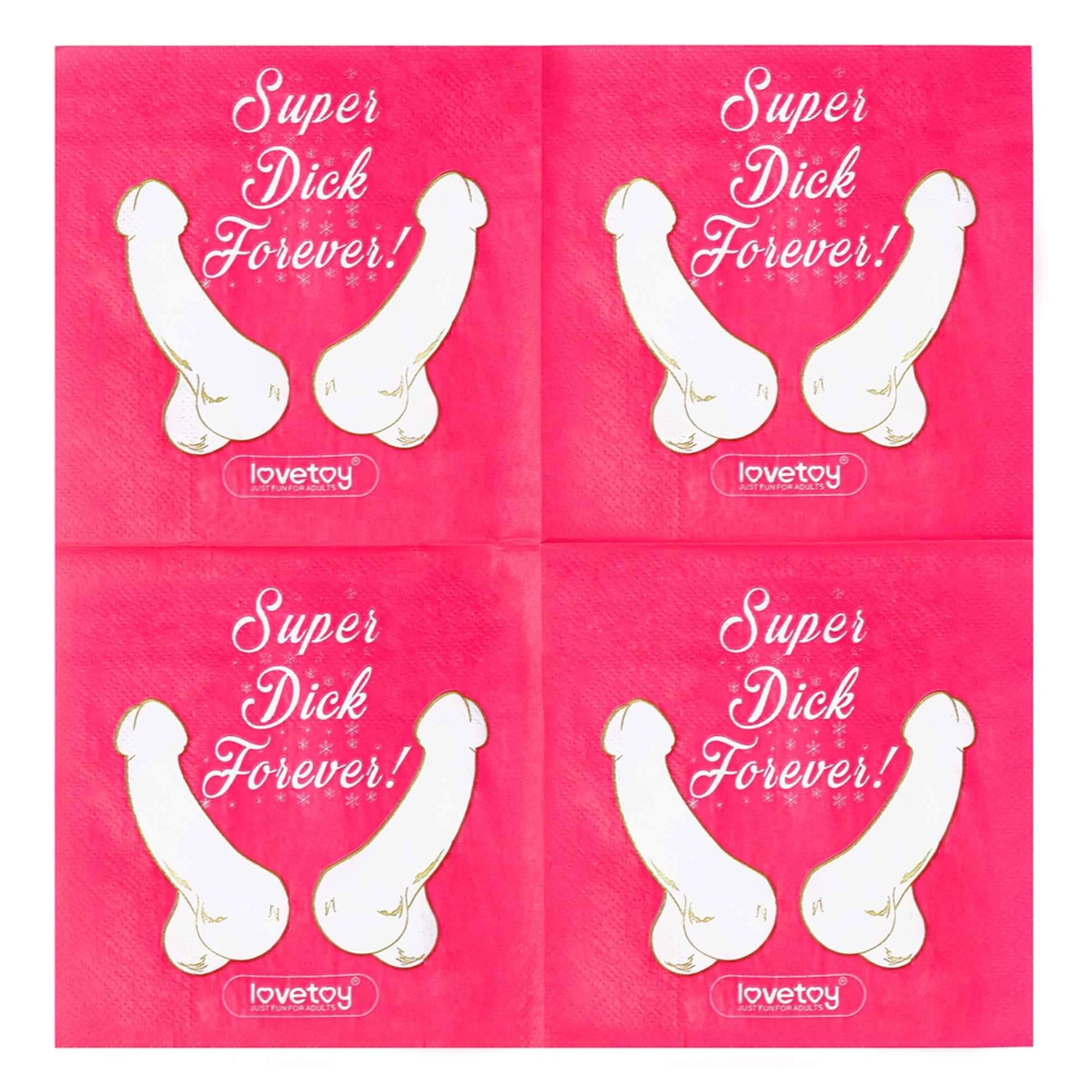 Super Dick Forever Bachelorette Paper Napkins (Pack of 10)