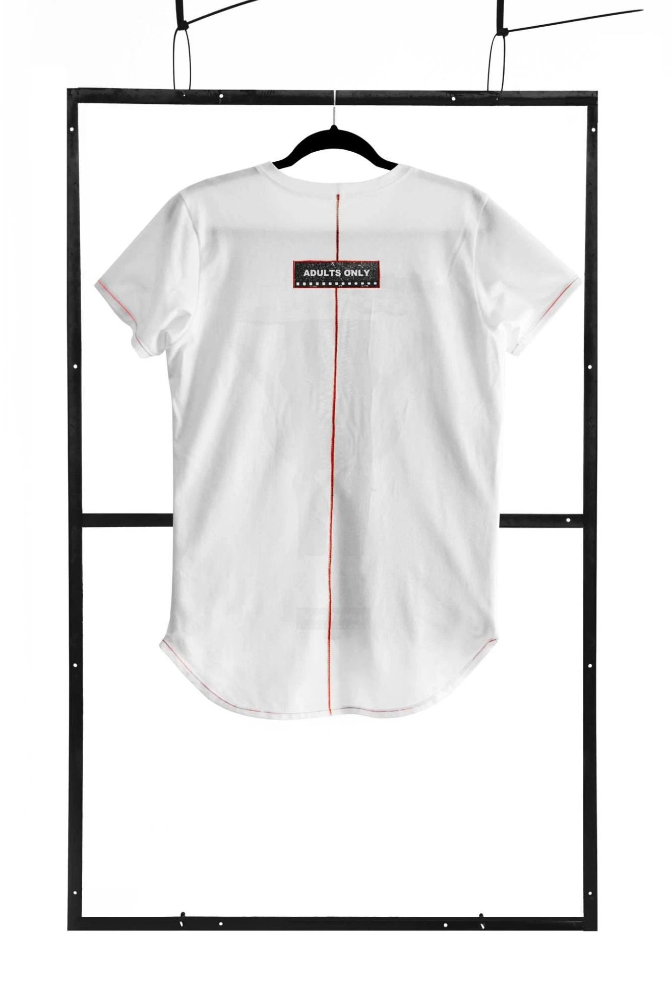 Men's white fashion T-shirt M