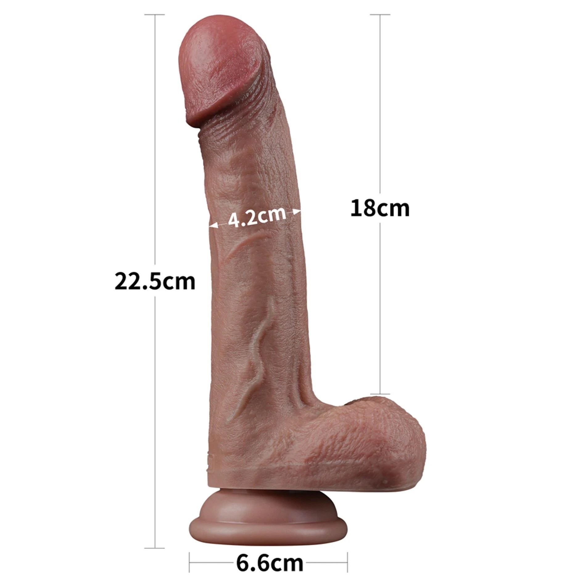 Bite de 22,86 cm en silicone double couche
