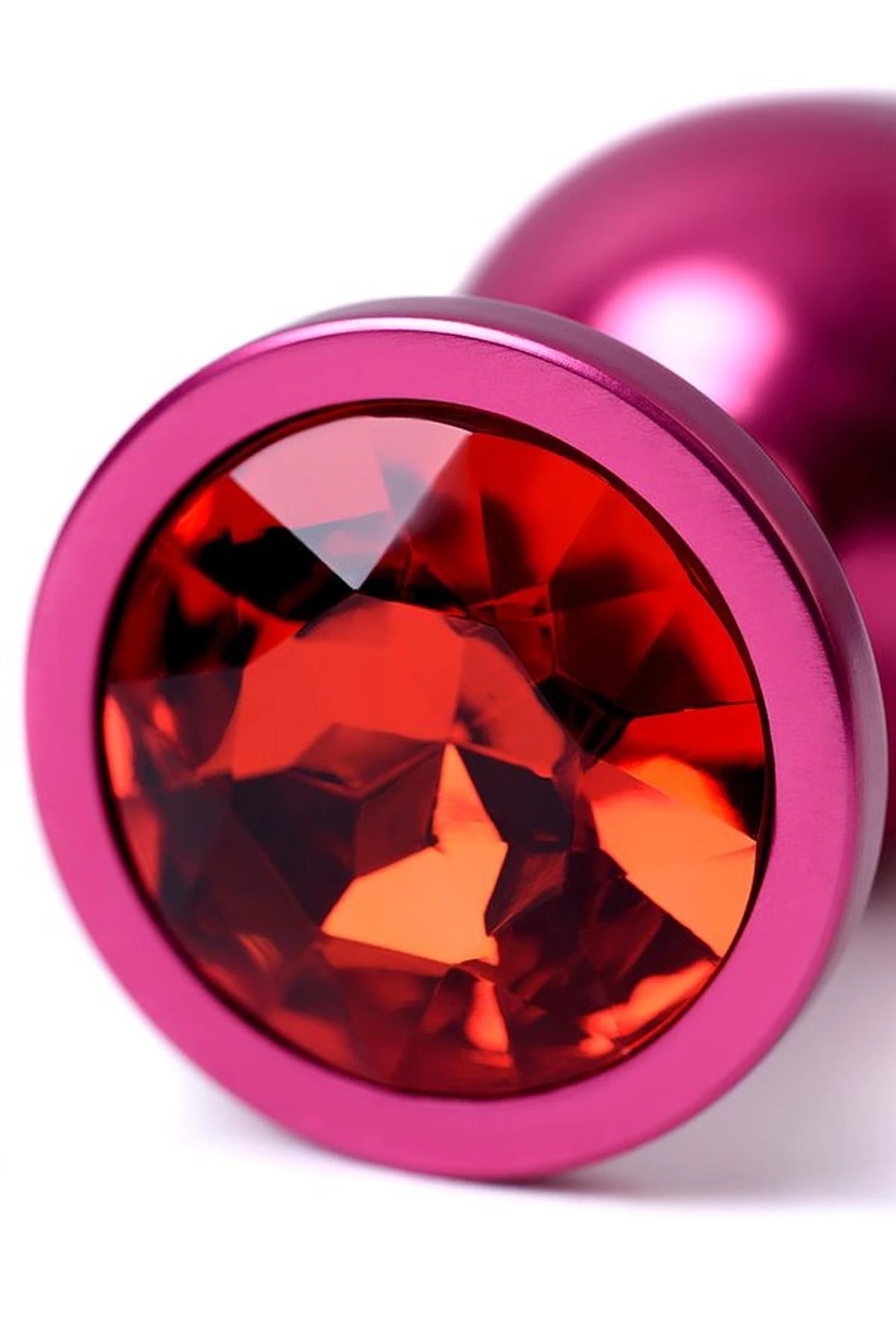 Plug anal rouge TOYFA en métal avec gemme rouge