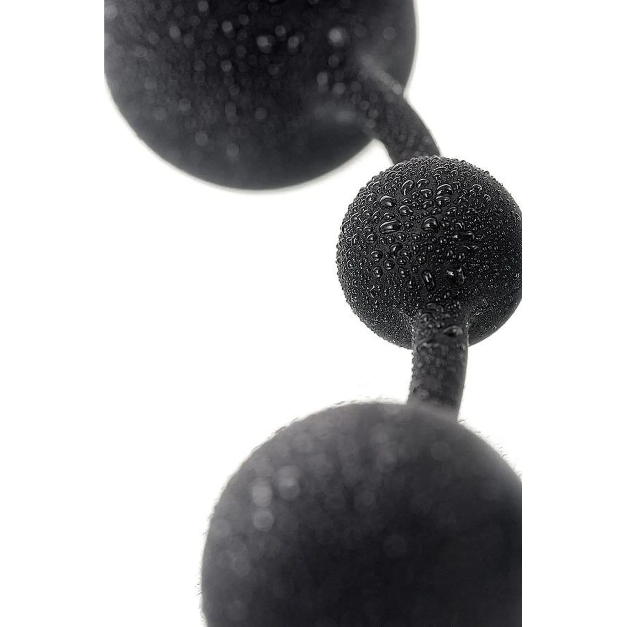 Anal beads Toyfa A-toys Coron, with balls, silicone, black, 35,9 cm
