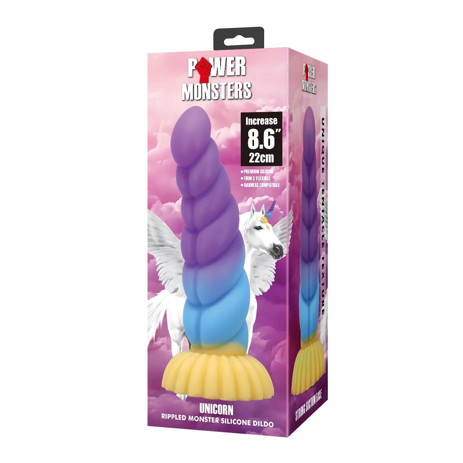 Power Monsters Licorne – Gode en silicone ondulé Monstre 22 cm