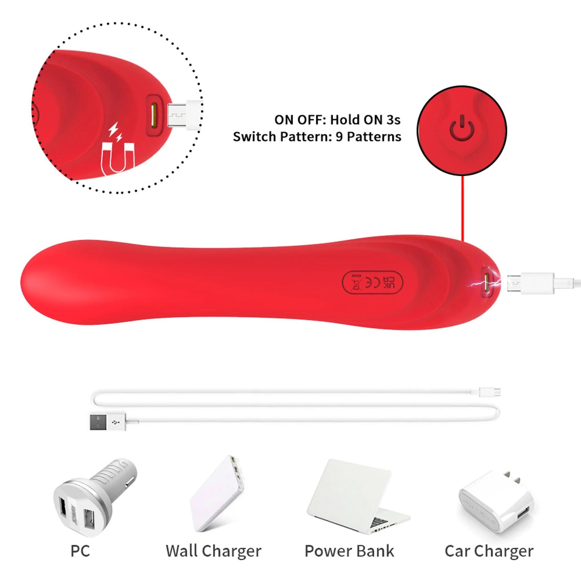 Fishhook Red Dual-point vibration
