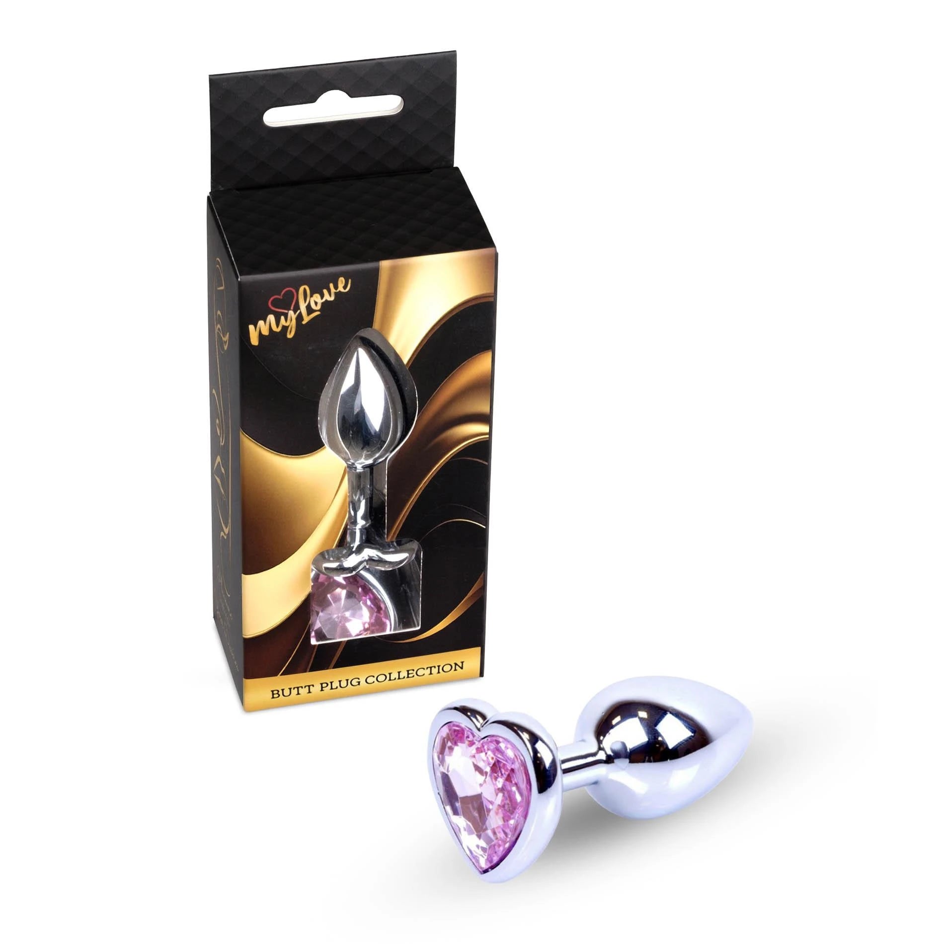 MyLove Toys - Bijoux Coeur PLUG Argent - Rose
