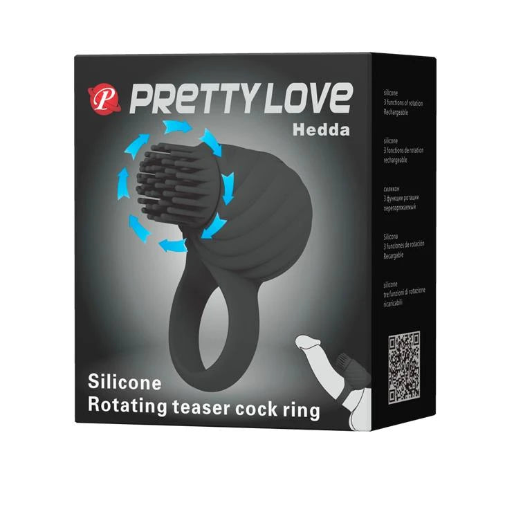 PRETTY LOVE - Anneau pénien vibrant rotatif Hedda