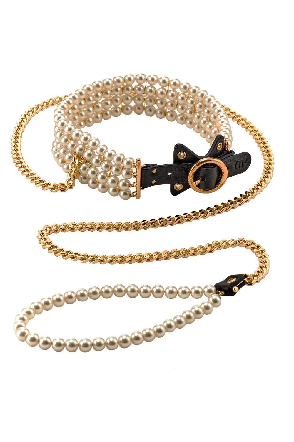 LAISSE ET COLLIER LUMINEUX DE PERLES GUILTY PLEASURE