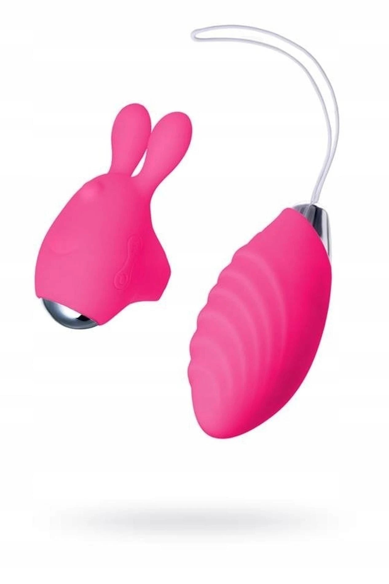 JOS VITA œuf vibrant et accessoire vibrant pour les doigts, en silicone, rose, 8,5 et 8 cm