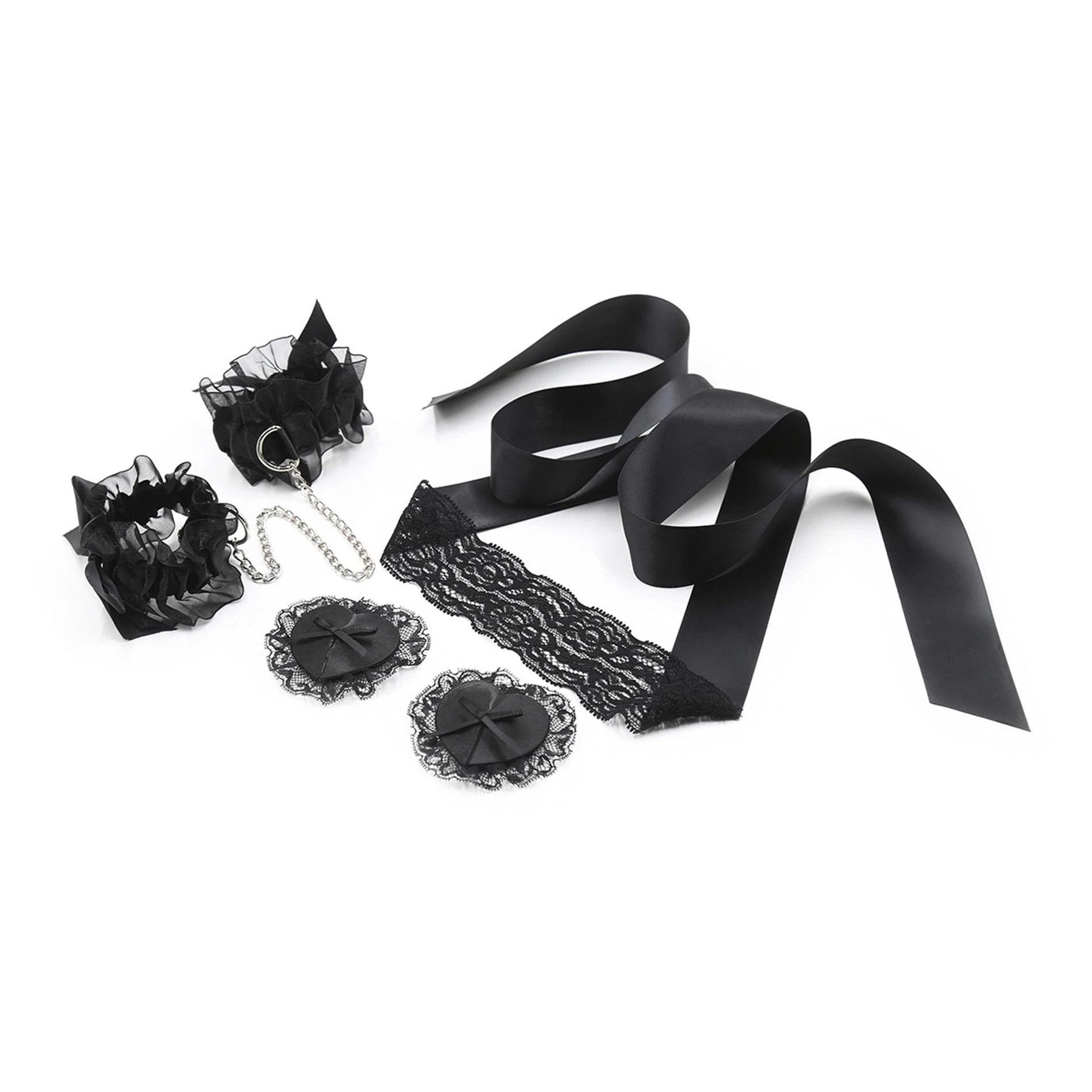 Lace Me Up - Bondage Lacy Set - Black