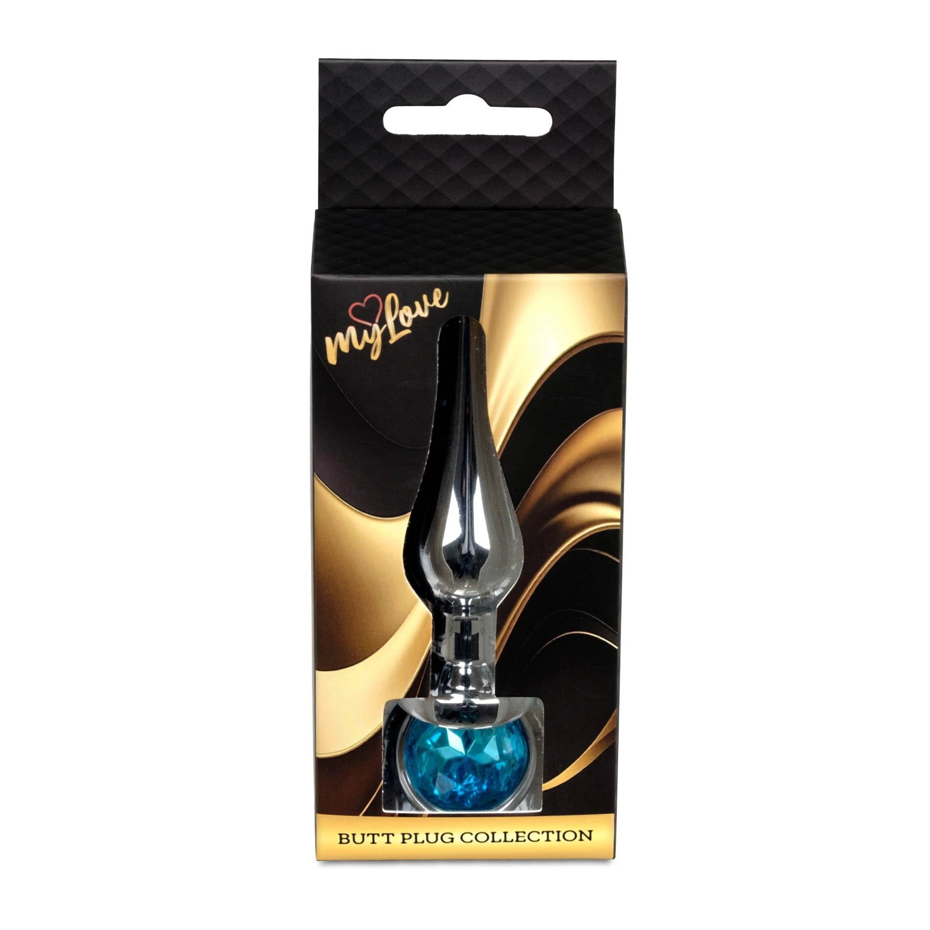 MyLove Toys - Jewellery Silver BUTT PLUG- Light Blue