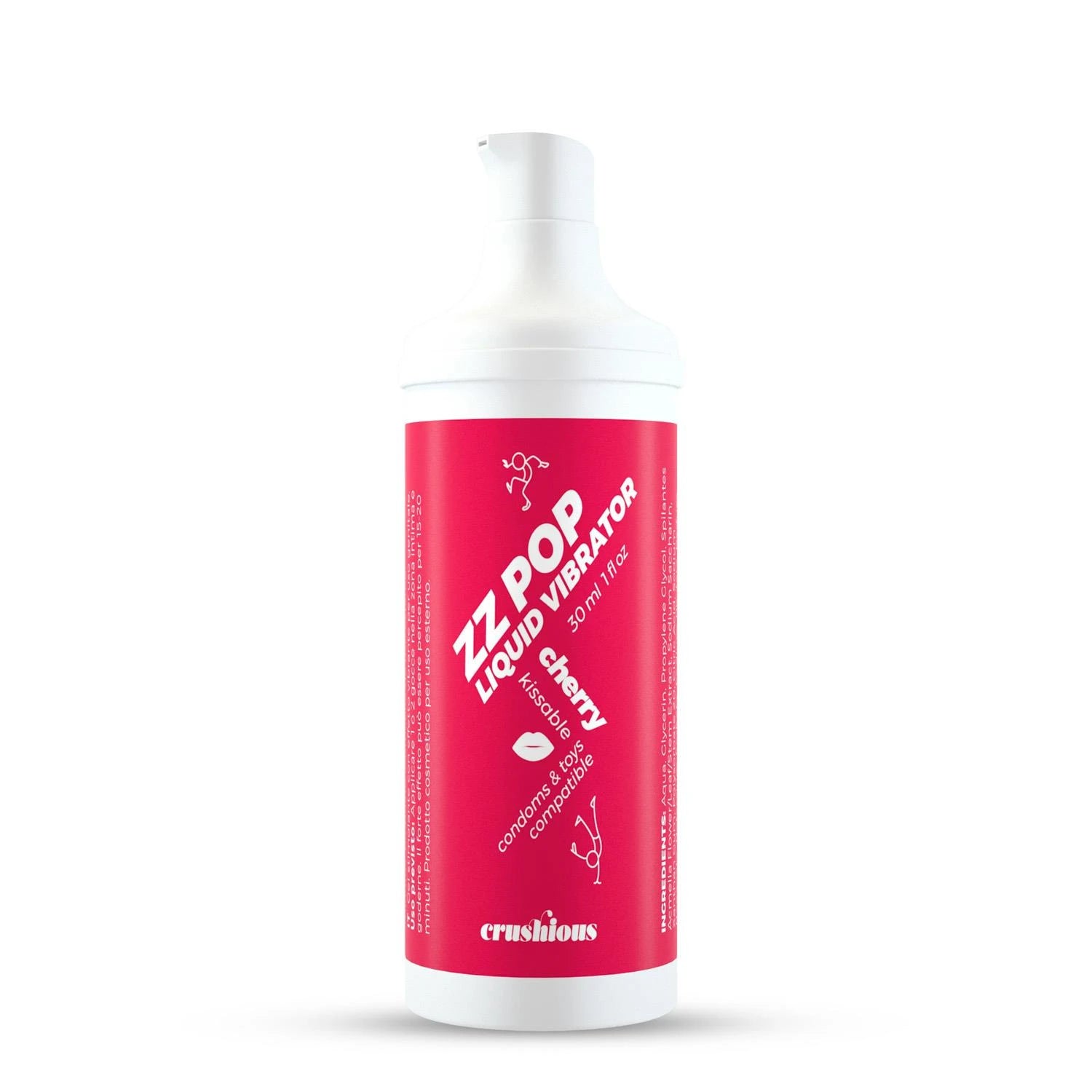 ZZ Pop - Kissable Liquid Vibrator - Cherry - 1 fl oz / 30 ml