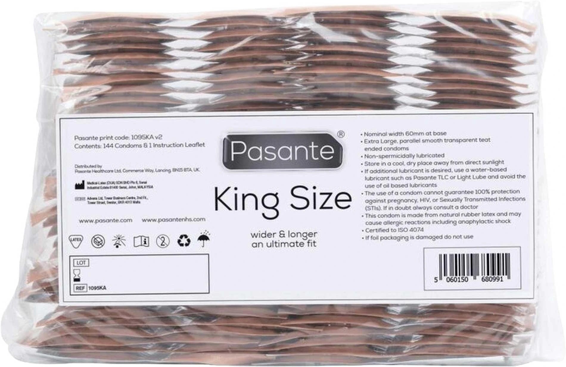 Préservatifs Pasante King Size en Vrac 144 pcs