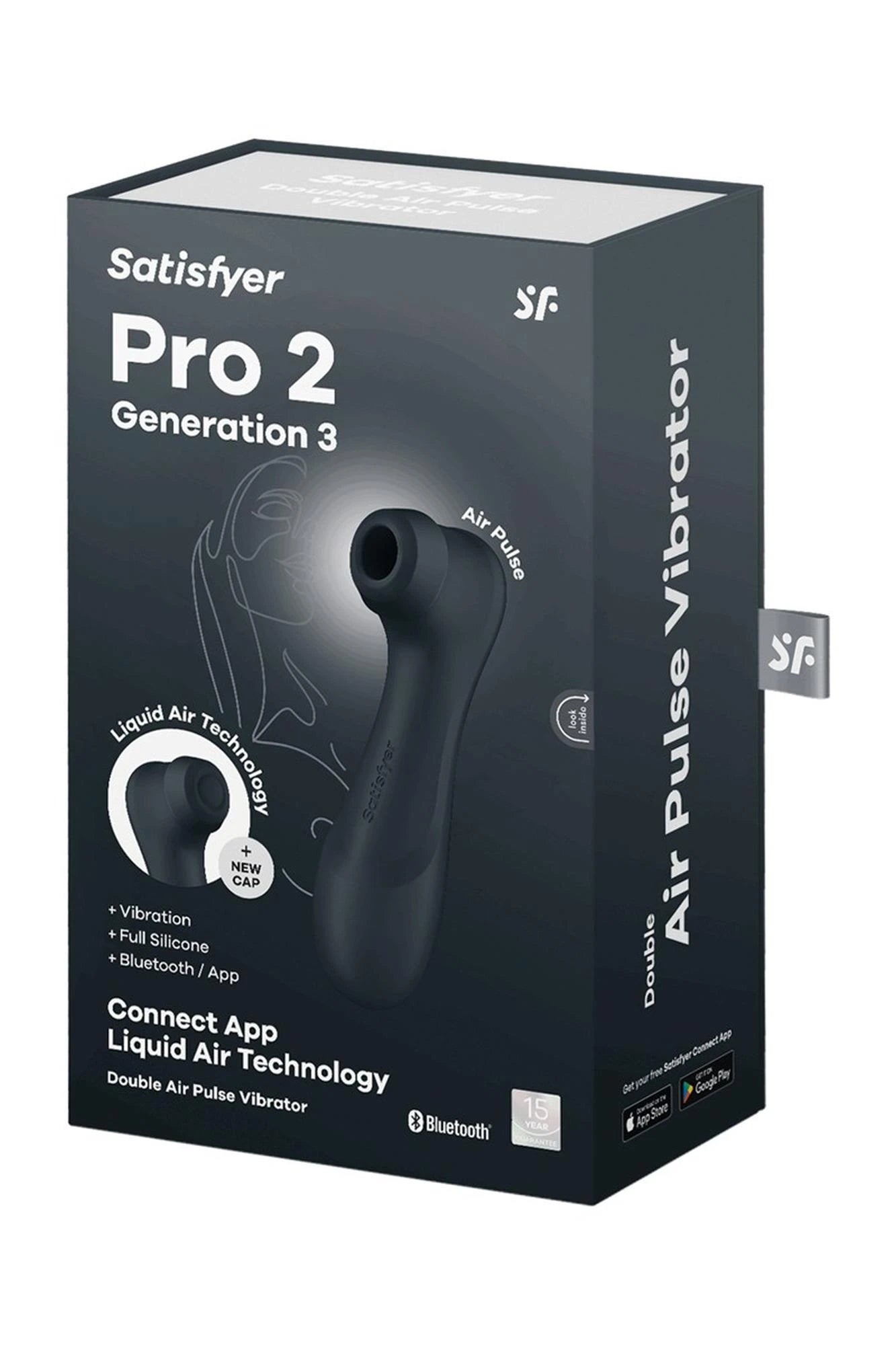 Pro 2 Generation 3 with Liquid Air Technology, Vibration and Bluetooth/App, black