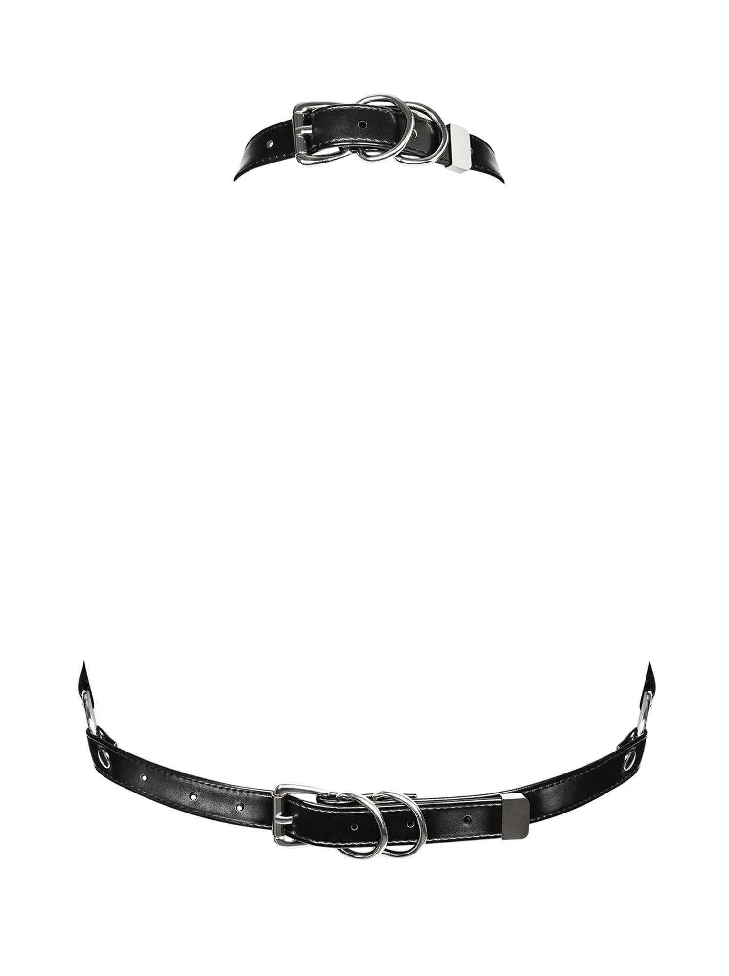 Lingerie-A740 Harnais Noir O/S
