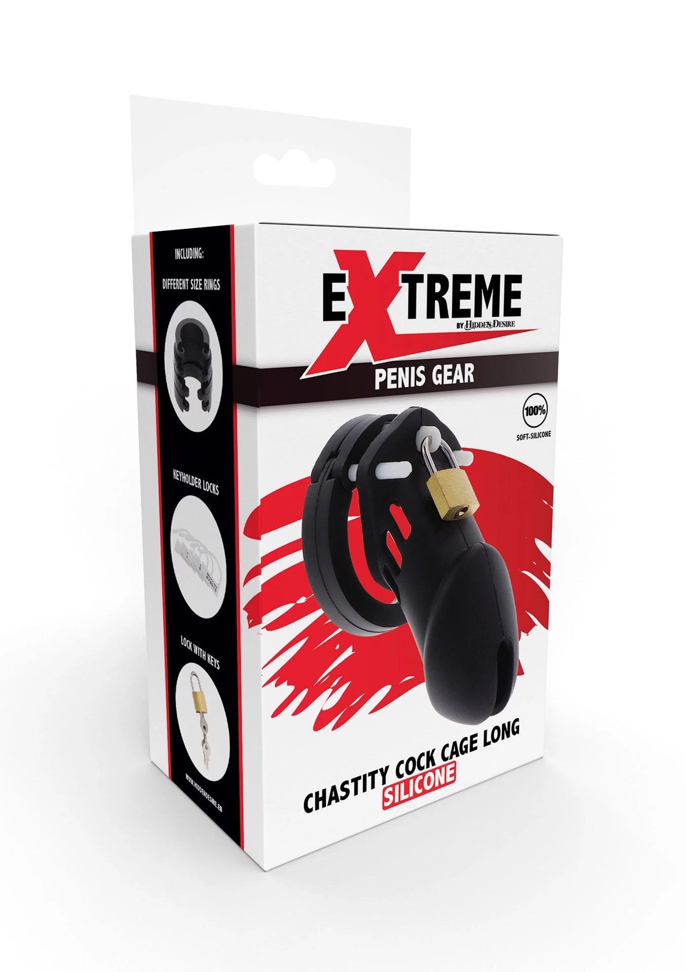 Chasteté Cock Cage Silicone L Noir