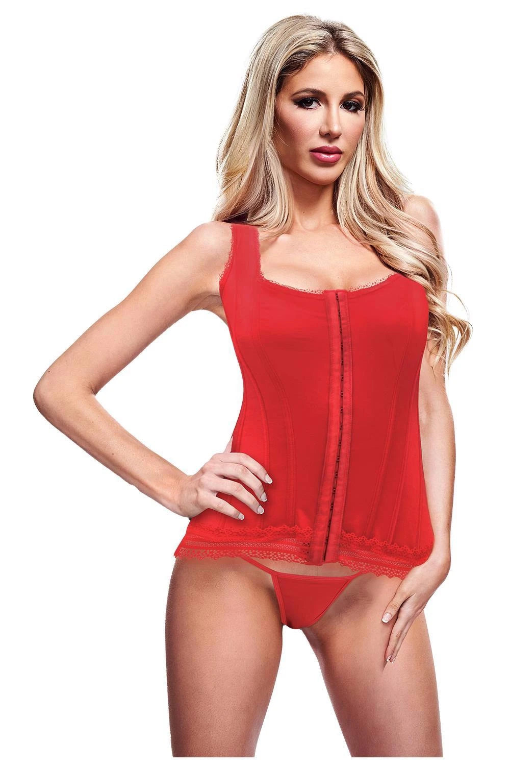 KISS BUSTIER RED, L